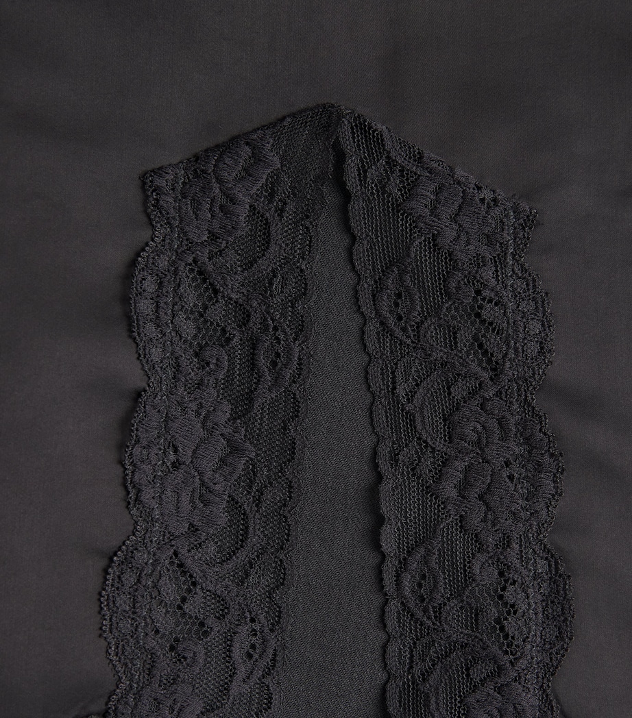 Sandro Paris Womens Lace-Detail Midi Skirt Black Image 6