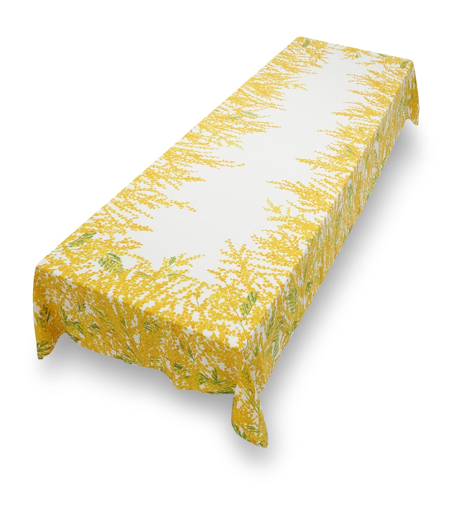 Linen Mimosa Tablecloth (165cm x 380cm) YELLOW Image 2