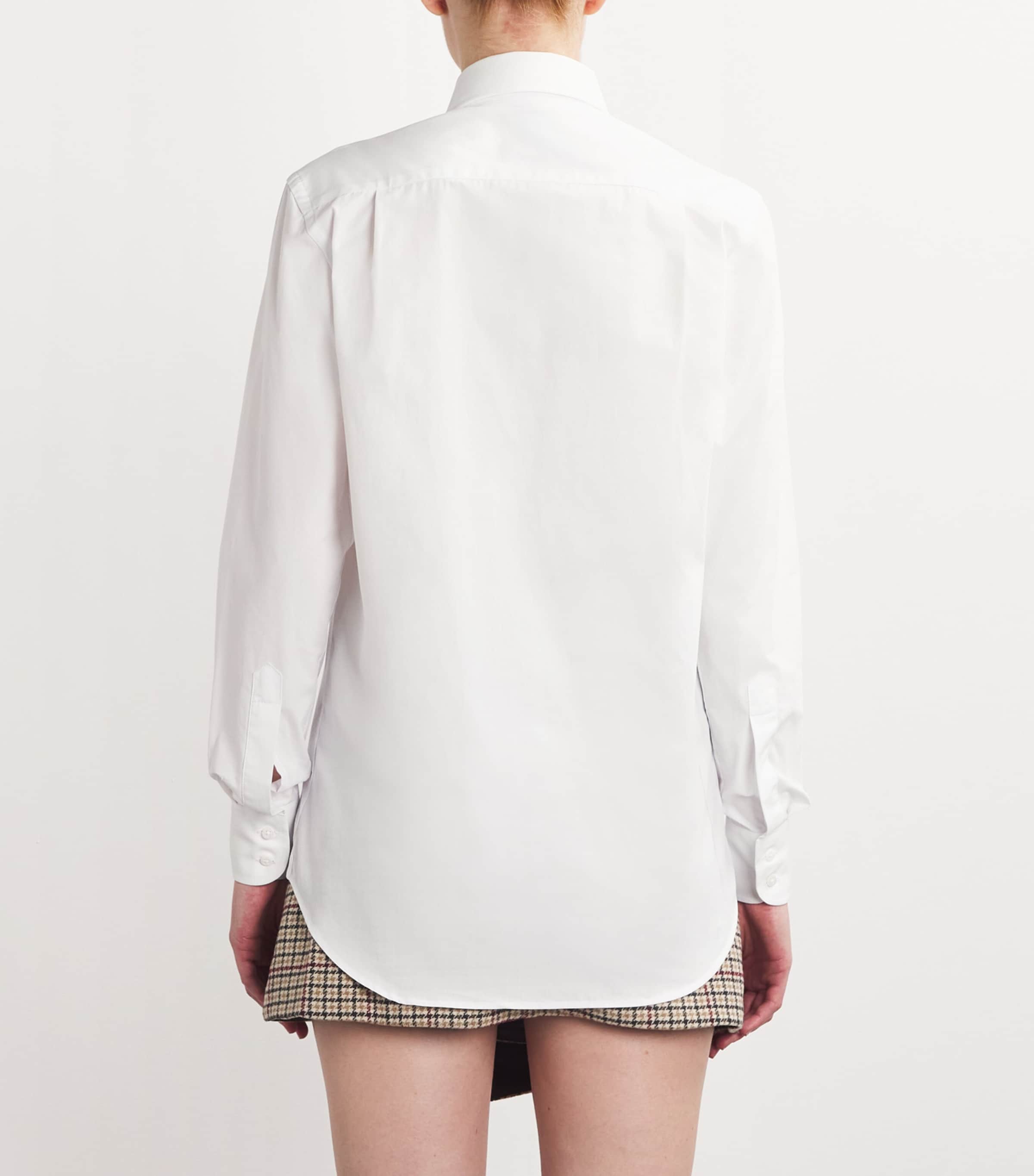 With Nothing Underneath Womens Poplin The Boyfriend Shirt White Image 4