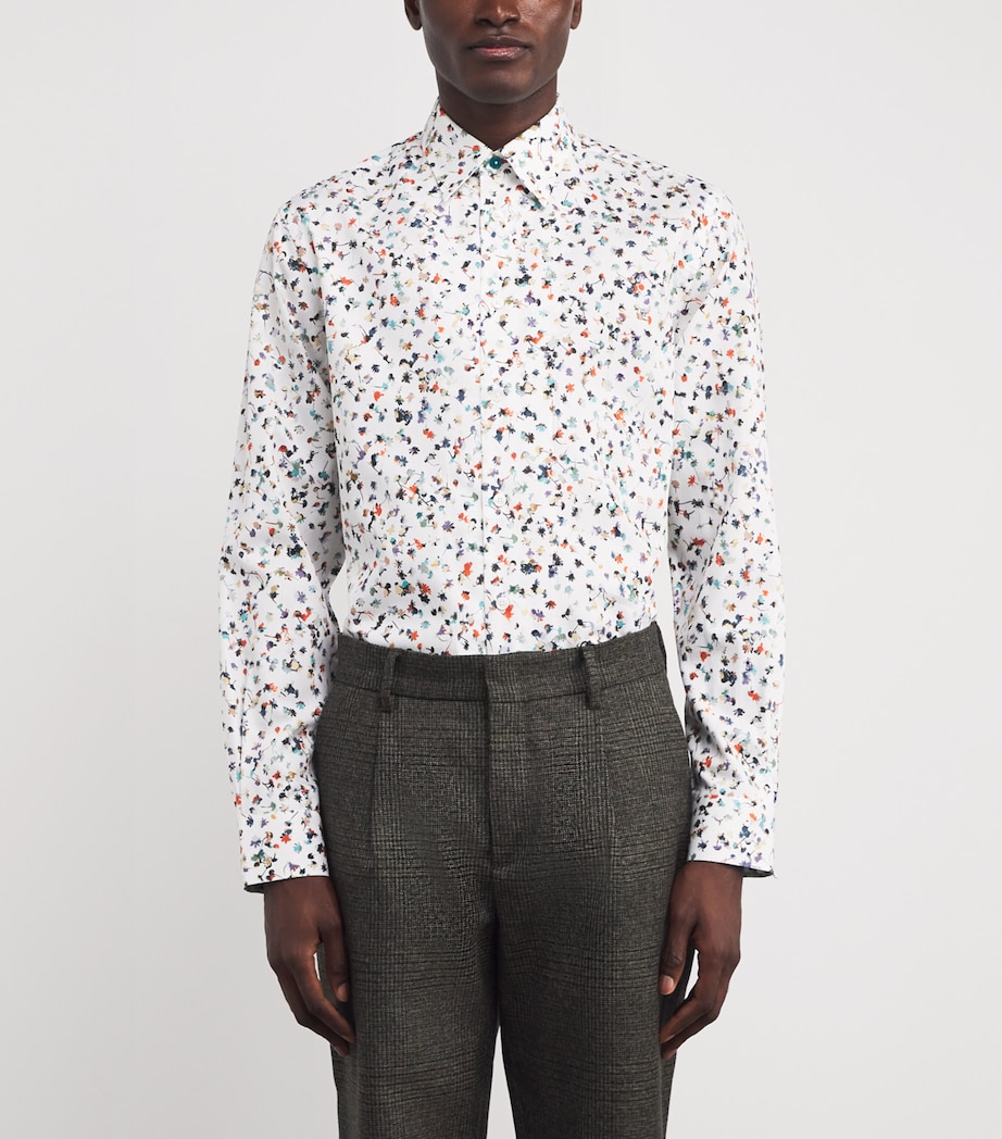 Cotton-Blend Printed Shirt 01_WHITE Image 3