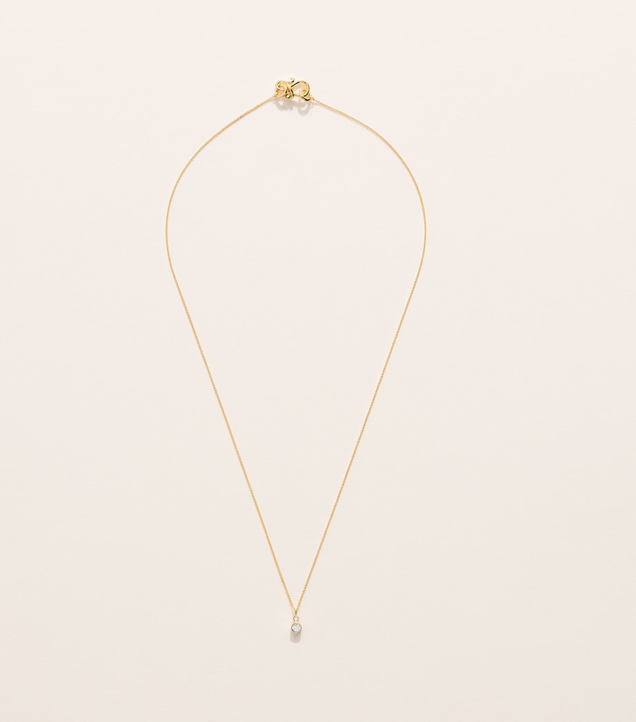Sophie Bille Brahe Yellow Gold and Diamond Lou Simple Necklace Yellow Gold Image 3