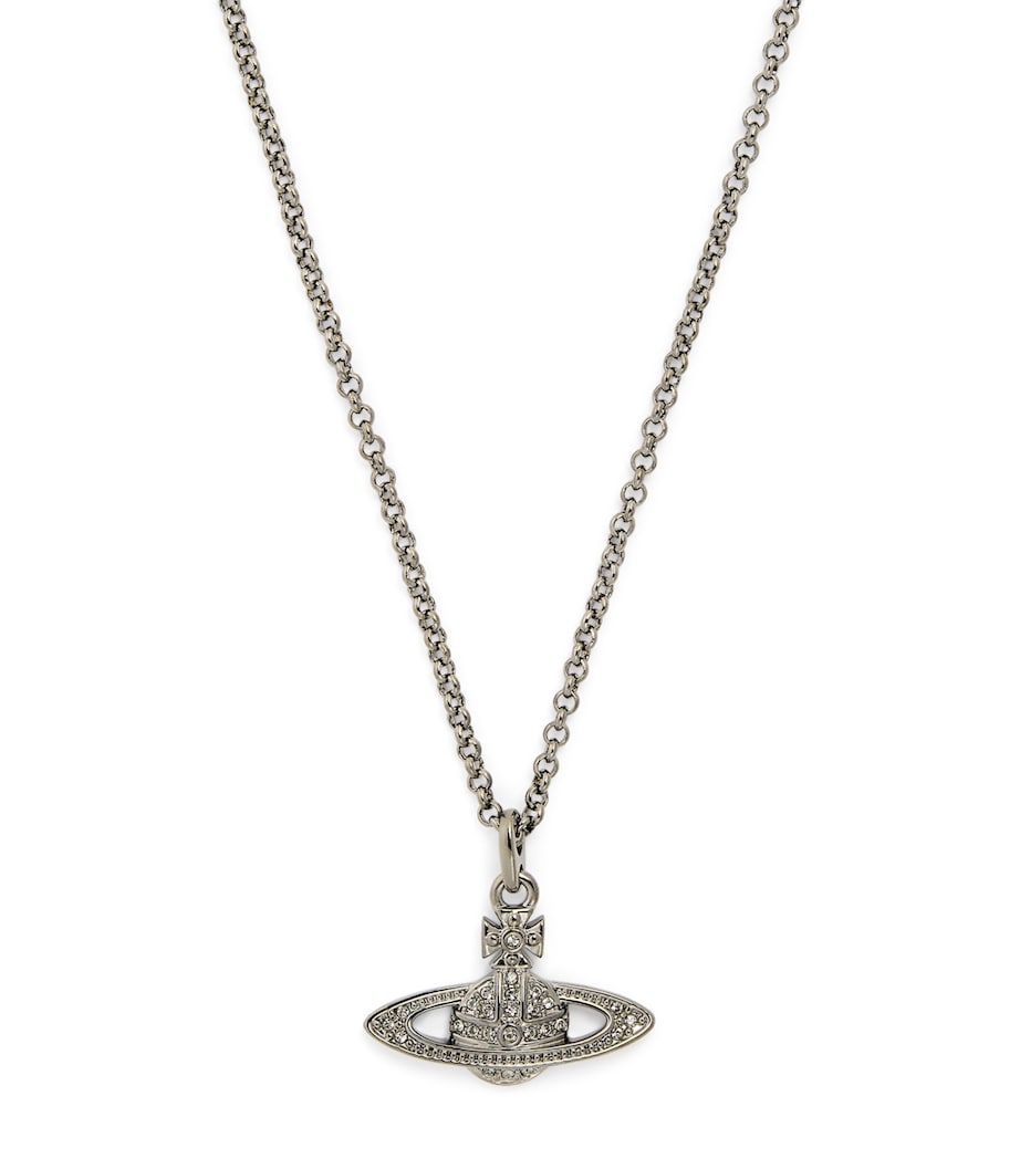 Vivienne Westwood Mini Embellished Bas Relief Necklace Ruthenium Image 1