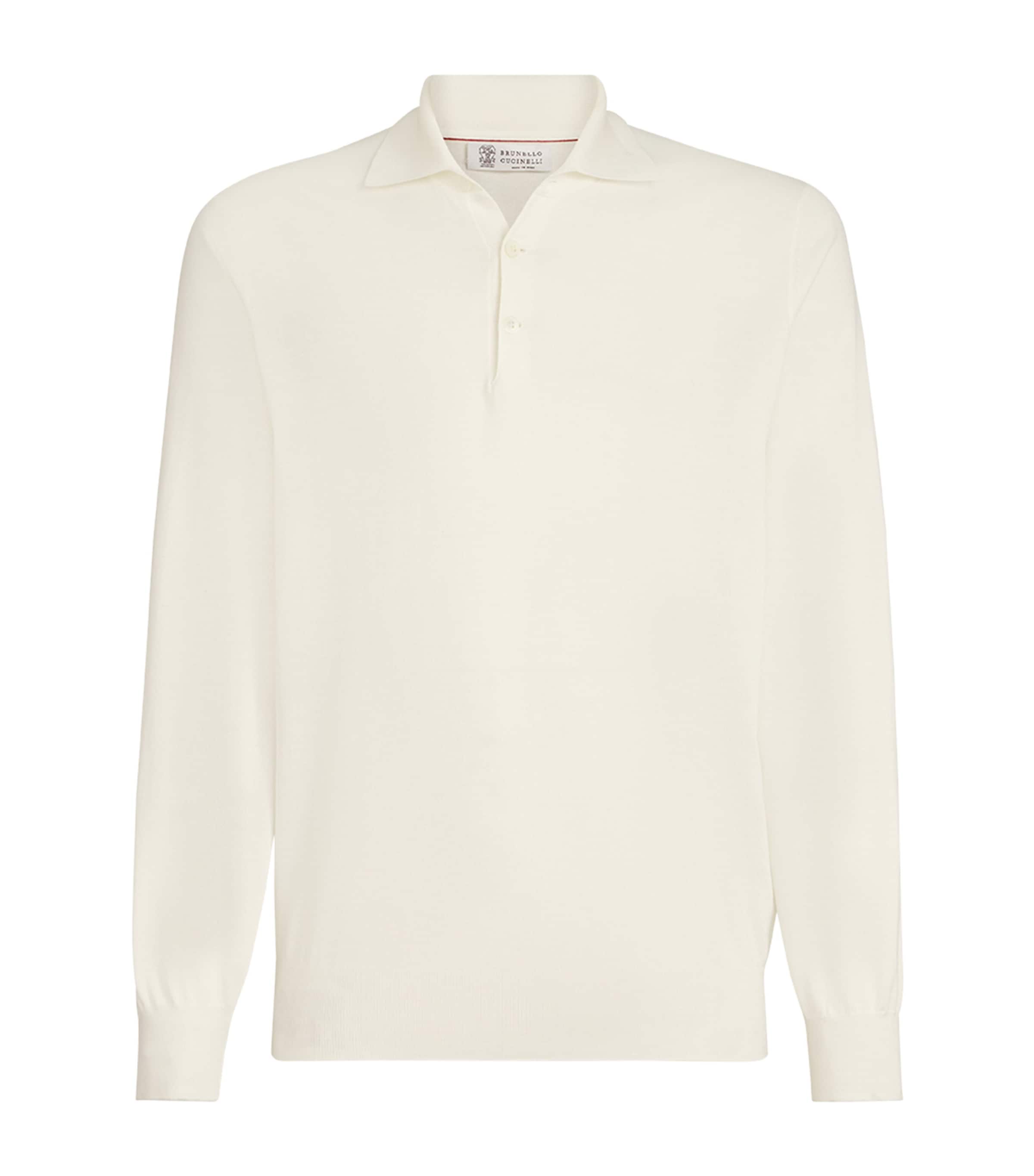 Brunello Cucinelli Mens Cotton Polo Sweater Image 1