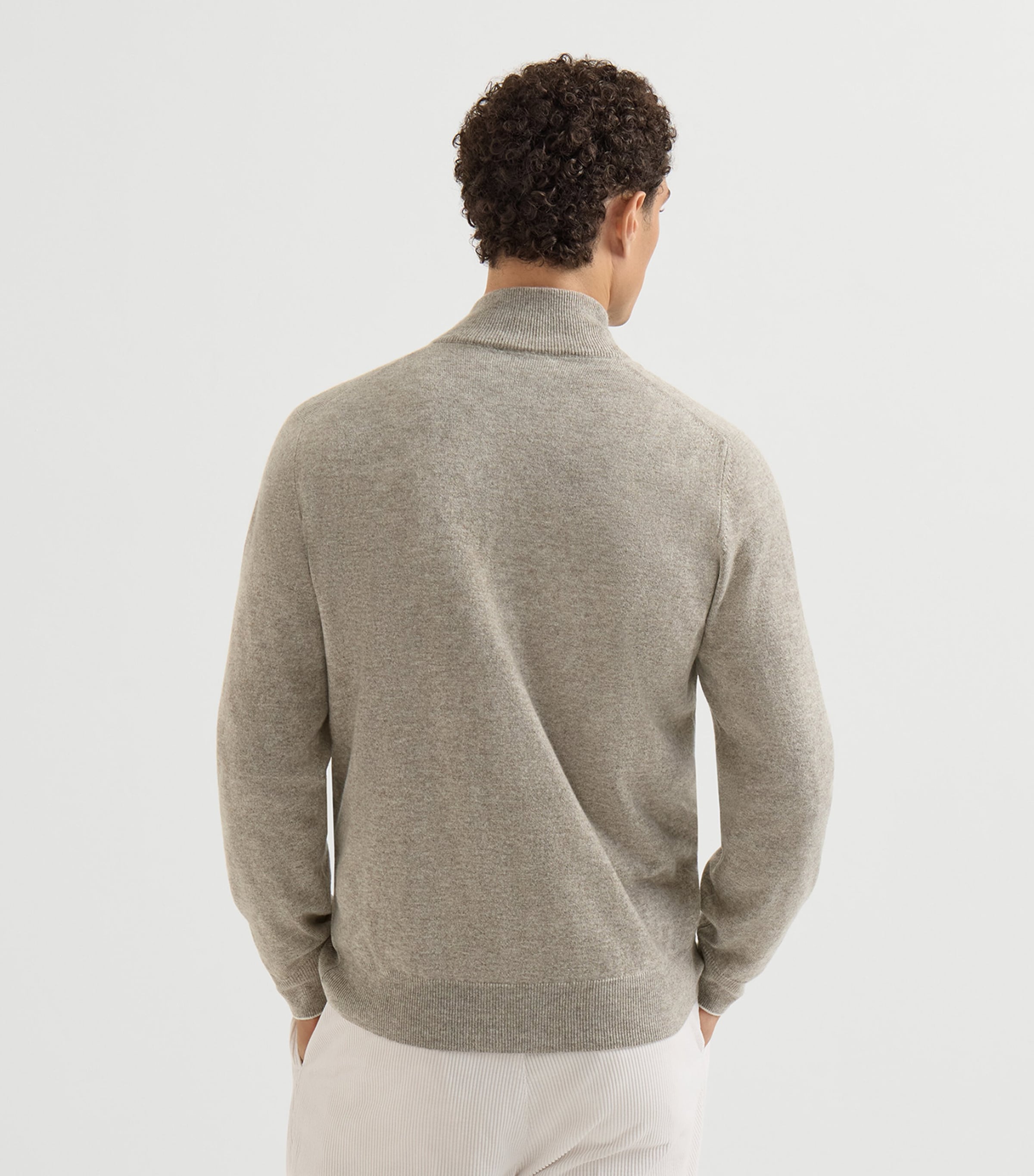 Brunello Cucinelli Mens Cashmere Zip-Up Cardigan Image 5