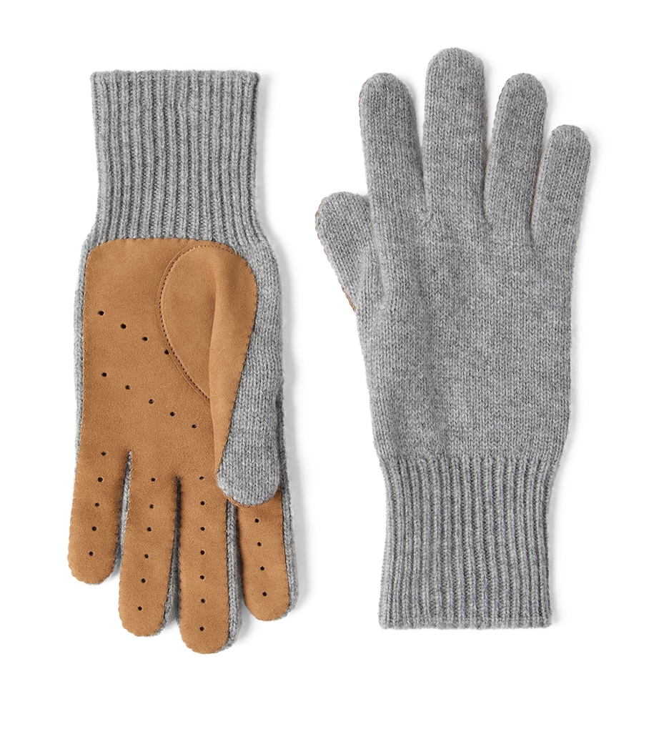 Brunello Cucinelli Cashmere-Suede Gloves Image 1