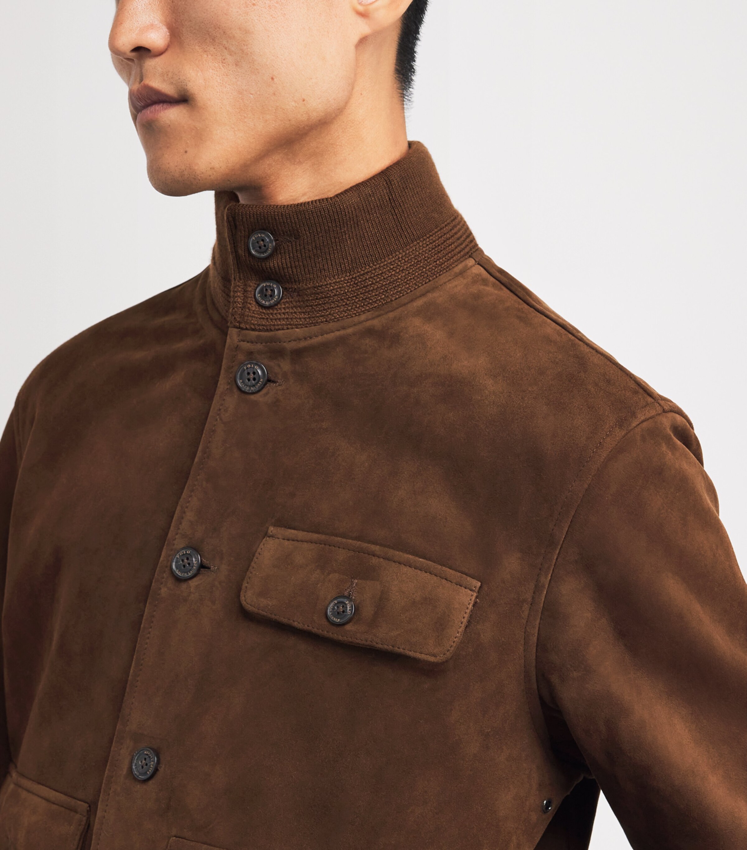 Suede Bomber Jacket BROWN Image 6