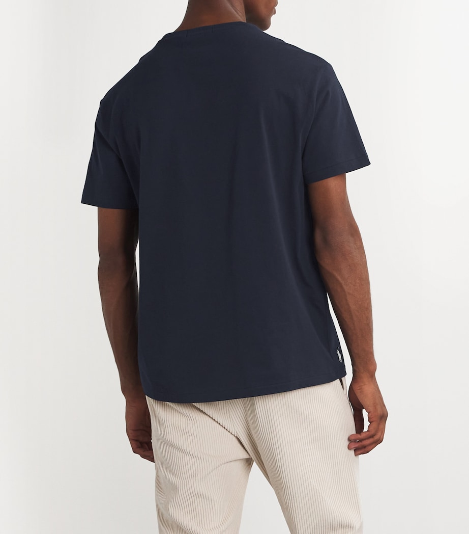 Polo Ralph Lauren Mens Cotton Cursive Logo T-Shirt Aviatr Nvy Image 4