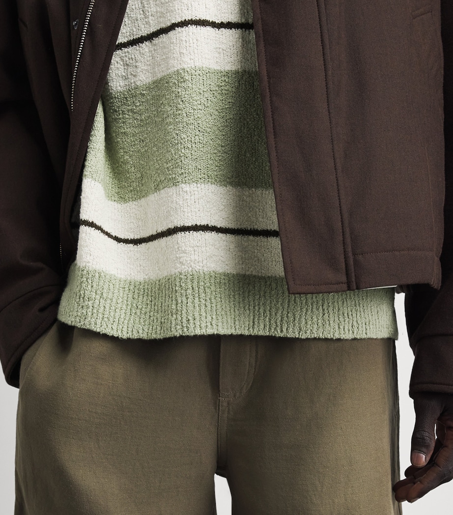 Samsøe Samsøe Mens Cotton-Blend Polo Shirt Desert Sage St. Image 3
