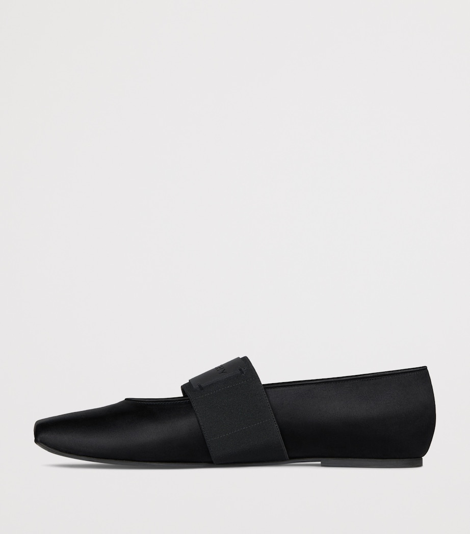 Givenchy Satin Square Toe Ballet Flats Black Image 4