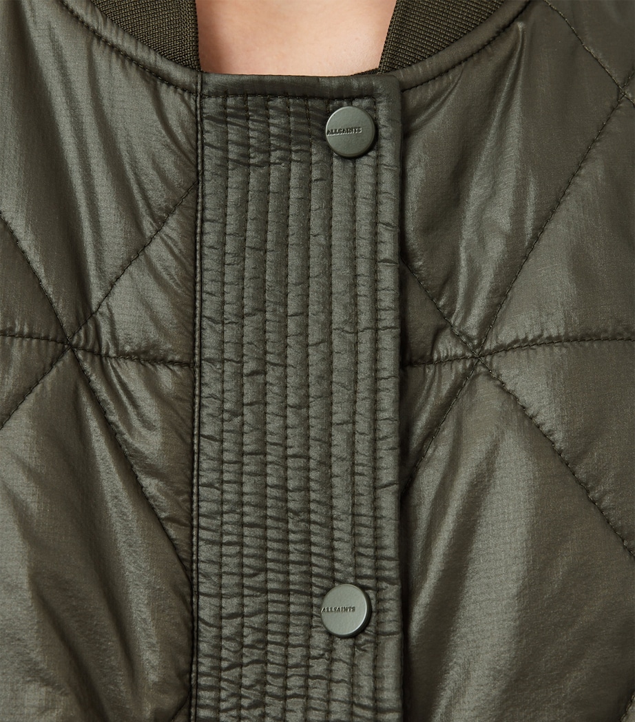 Quilted Alii Bomber Jacket FOREST GREEN Image 7