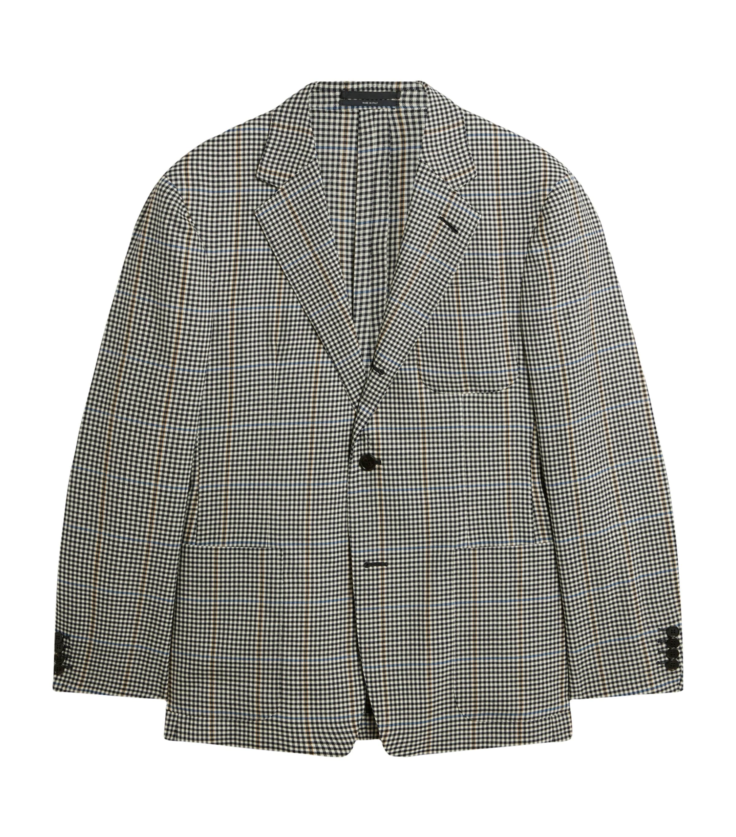 Merino Wool Gingham Cavendish Blazer 101IVORY Image 1