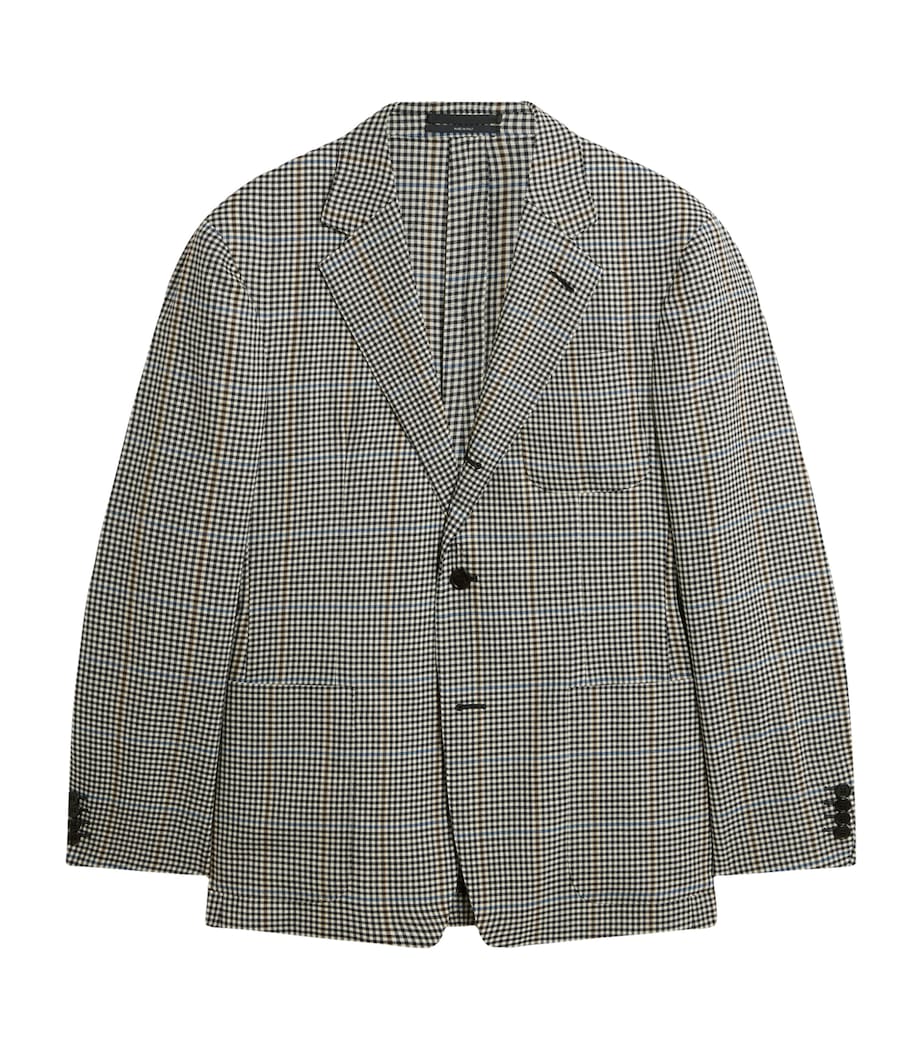 Merino Wool Gingham Cavendish Blazer 101IVORY Image 1
