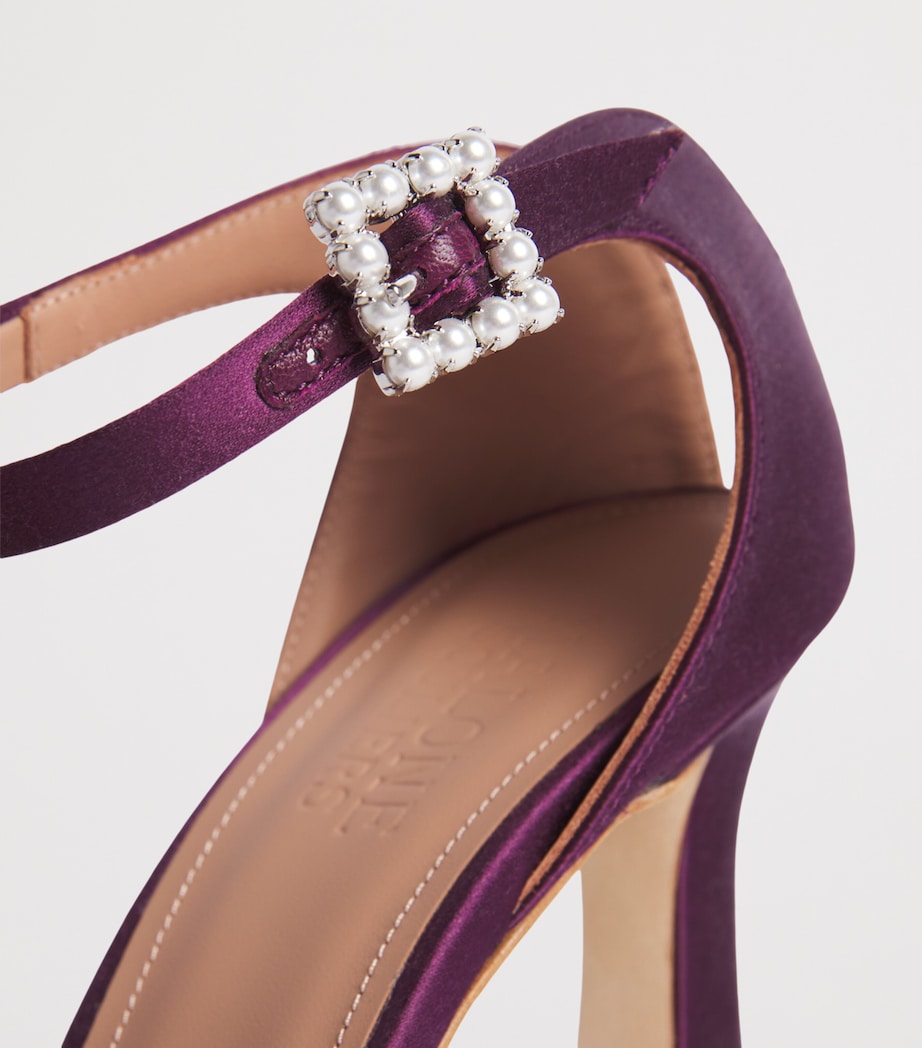 Malone Souliers Satin Nomi Heeled Sandals 90 Deep Purple Image 7