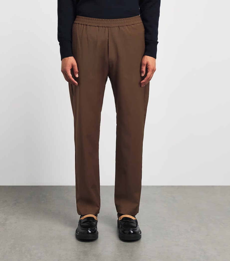 Barena Mens Virgin Wool Elasticated Trousers Toffee Image 4