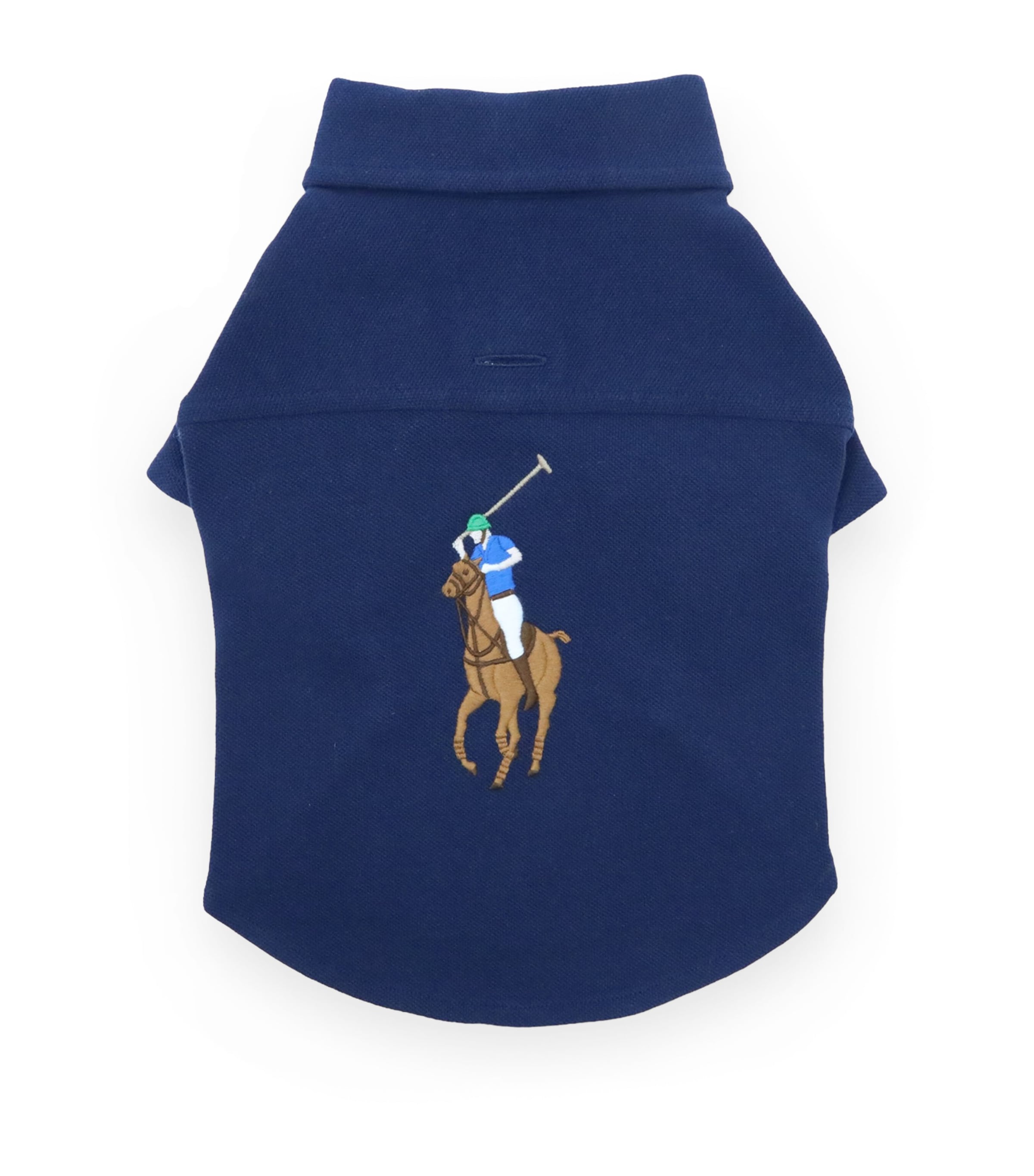Mesh Cotton Polo Pony Dog Shirt (Extra Small) NEWPORT NAVY Image 1