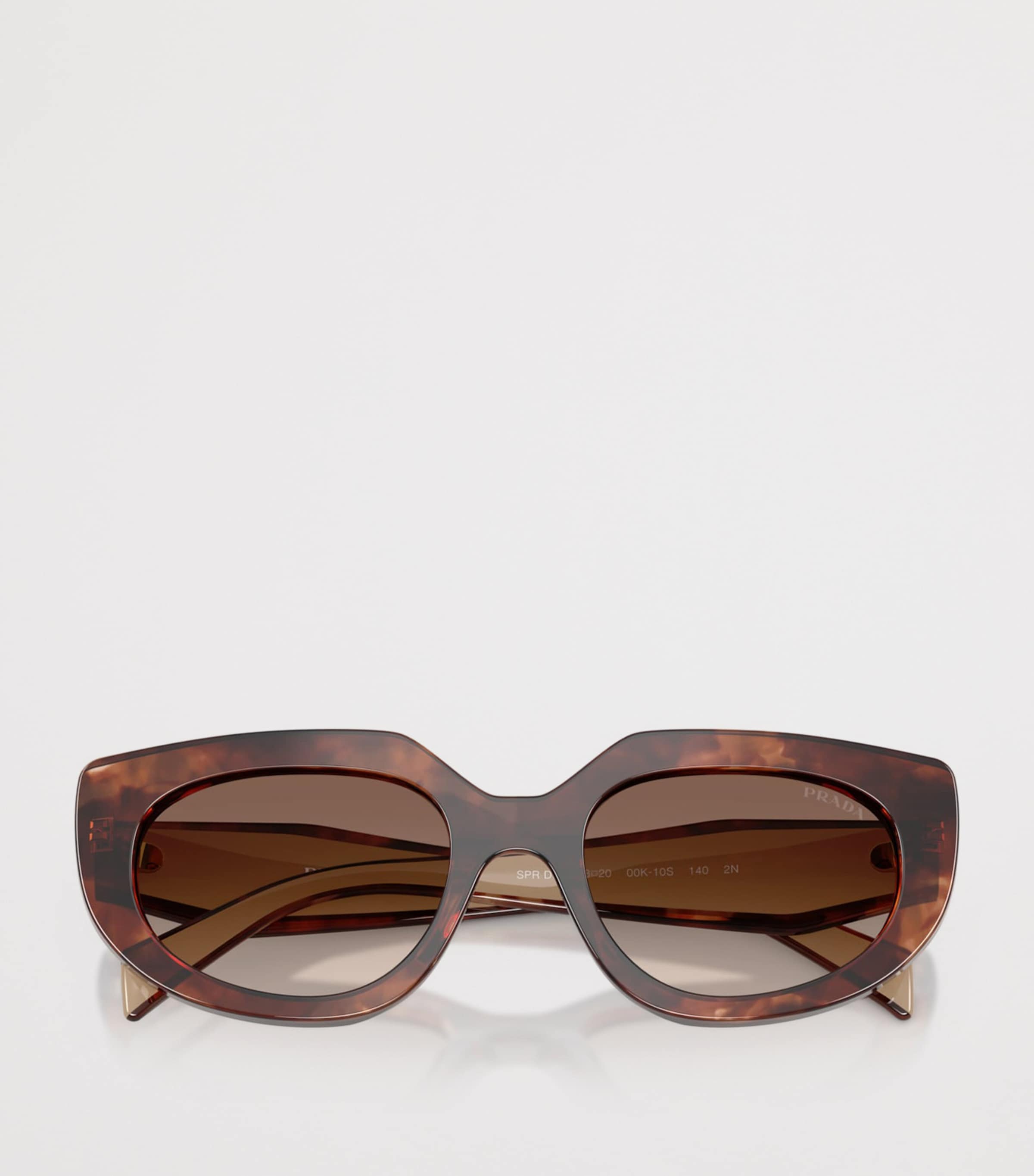 Prada PR D02S  Oval Sunglasses Brown Image 5