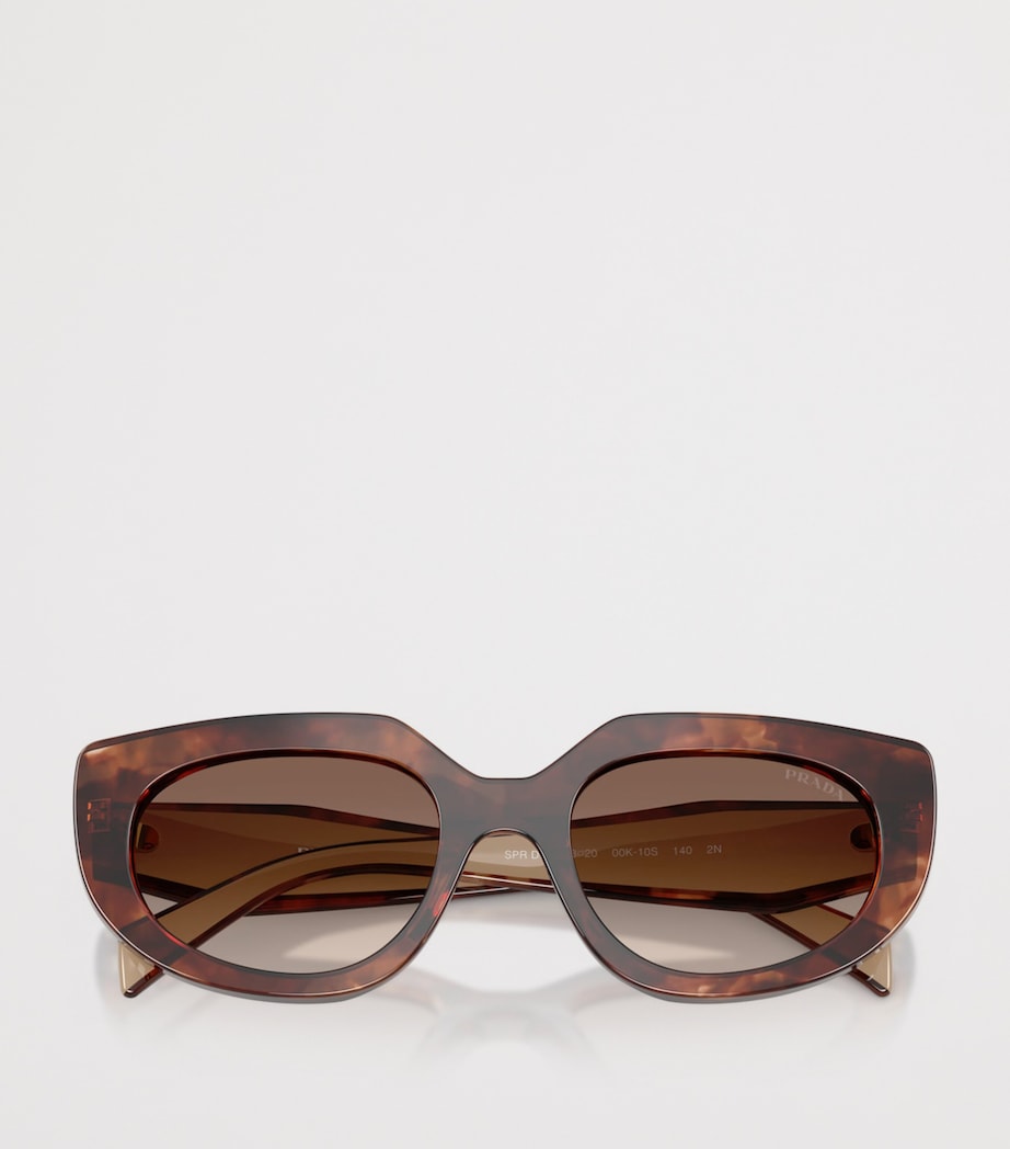 Prada PR D02S Oval Sunglasses Brown Image 5