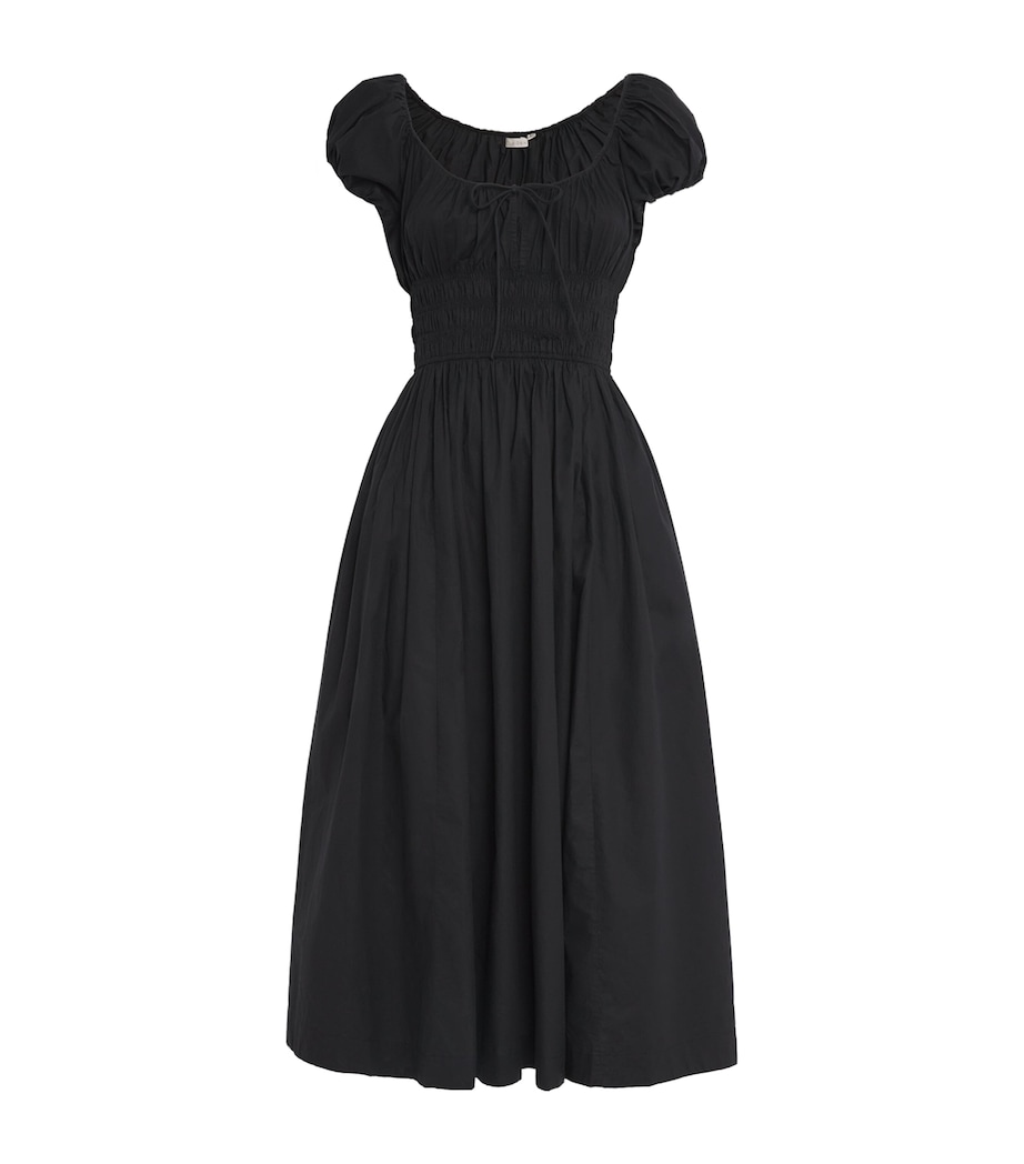 Organic Cotton Quinn Midi Dress BLACK Image 1