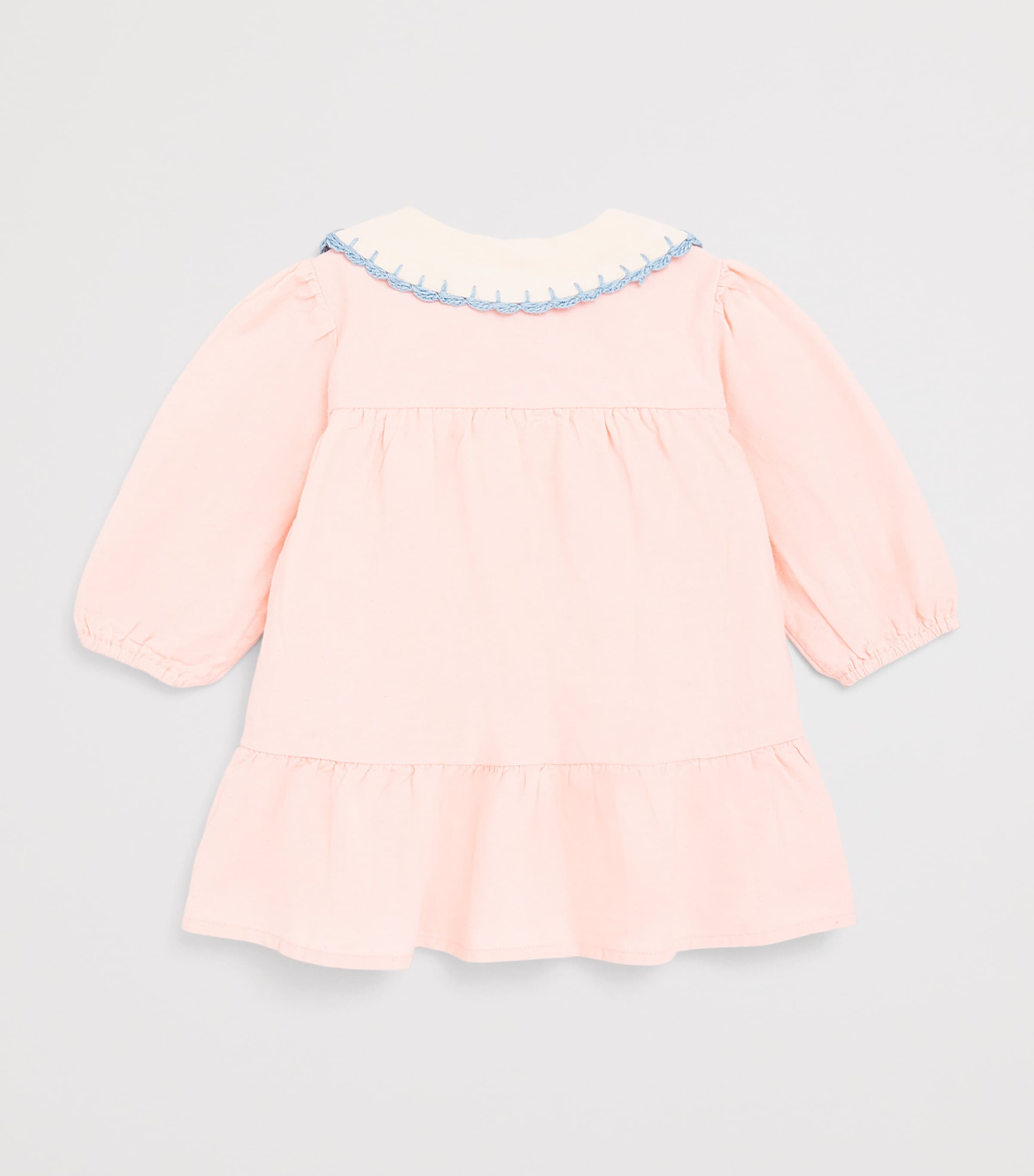 Louise Misha Cotton-Linen Ysee Dress (6-24 Months) Blush Image 2