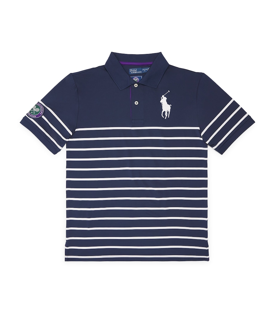 Ralph Lauren Kids x Wimbledon Ball Kid Polo Shirt (6-14 Years) Rfd Nvy/cer Wht Image 1