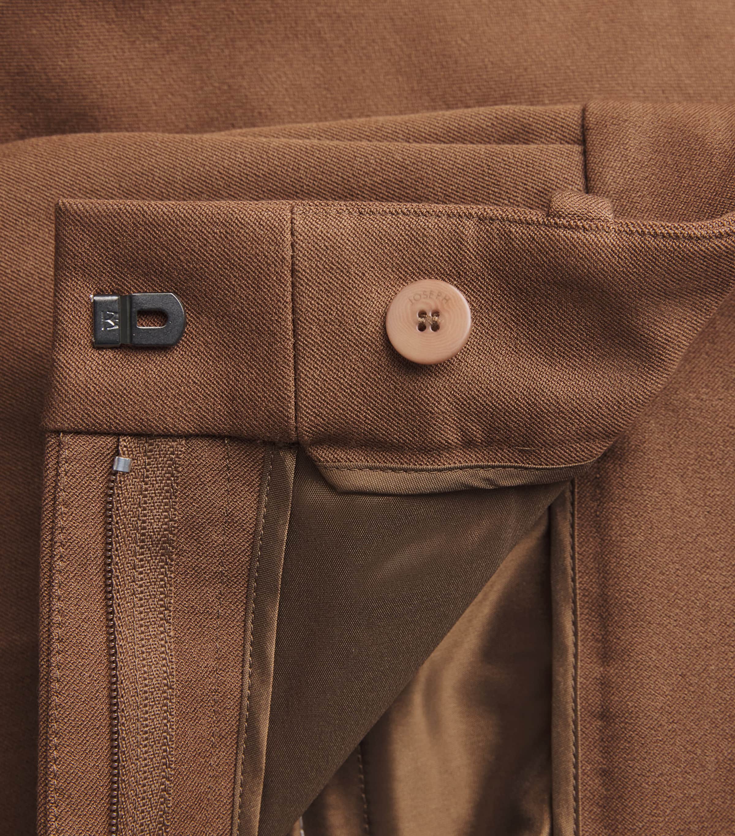 Joseph Womens Gabardine Tafira trousers Cinnamon Image 5
