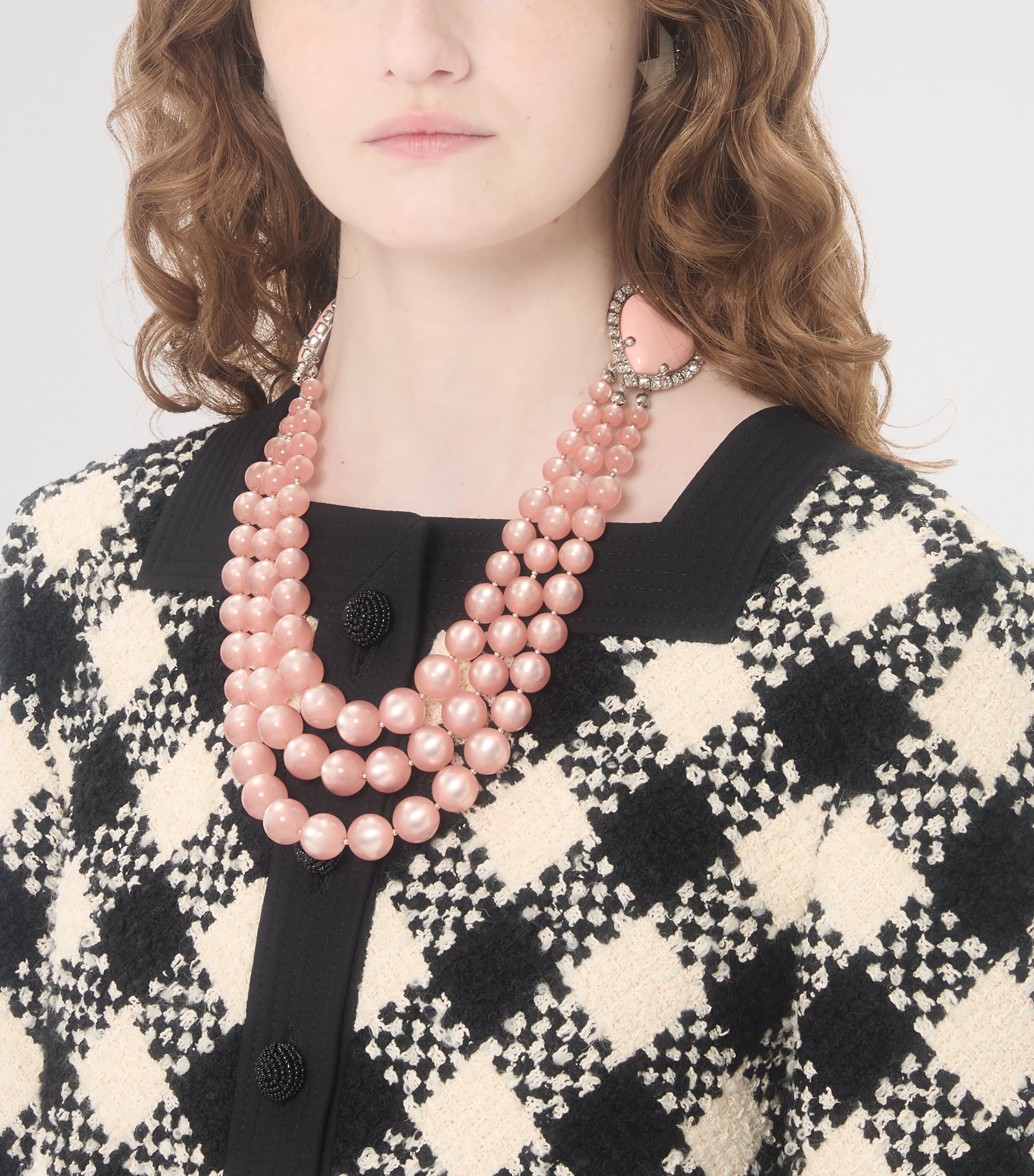 Valentino Garavani Beaded Coeur Hyperbole Layered Necklace Bxm Image 2