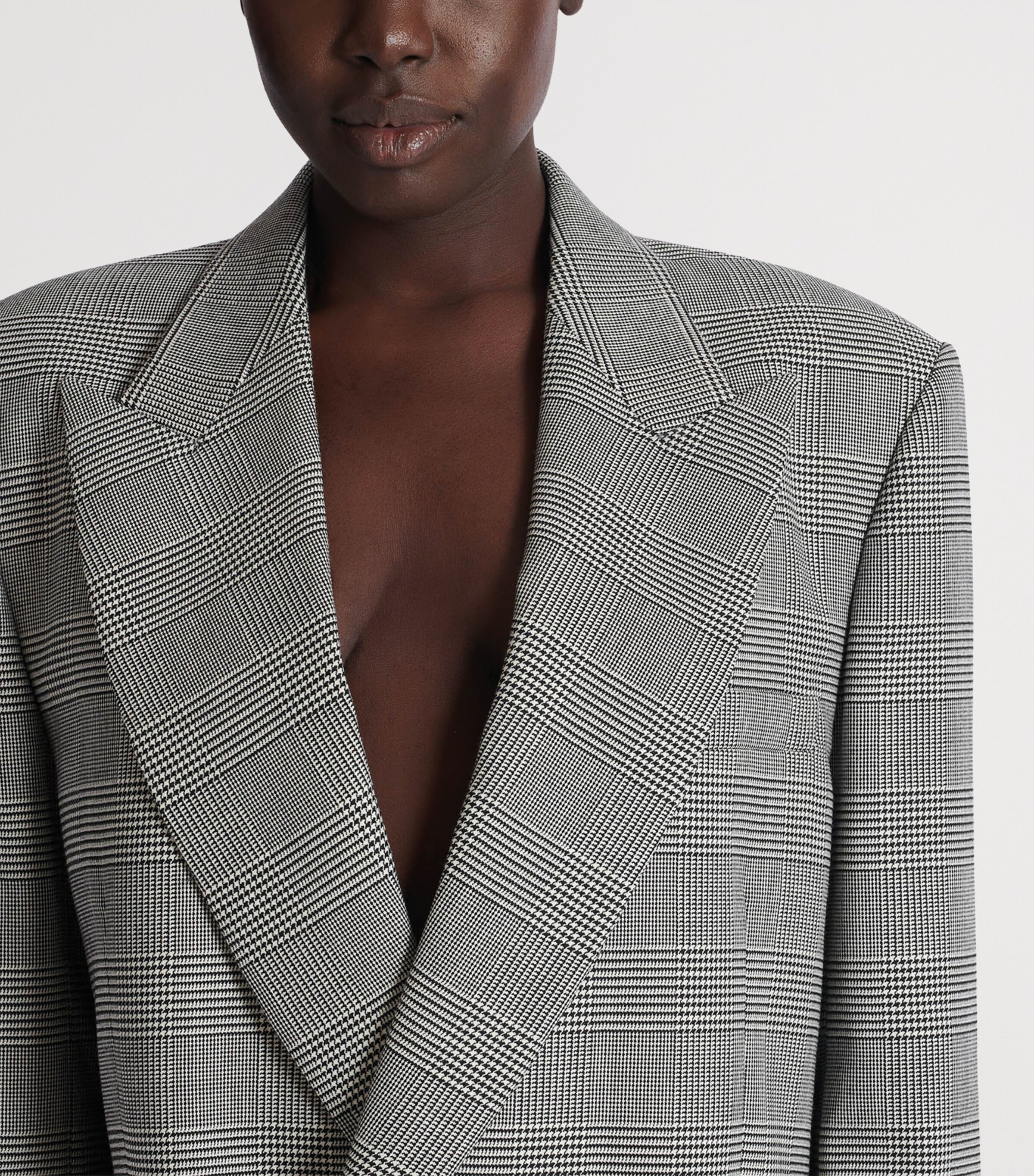 Wool-Blend Prince of Wales Blazer EAB NOIR/BLANC Image 6