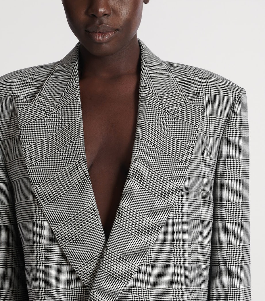 Wool-Blend Prince of Wales Blazer EAB NOIR/BLANC Image 6