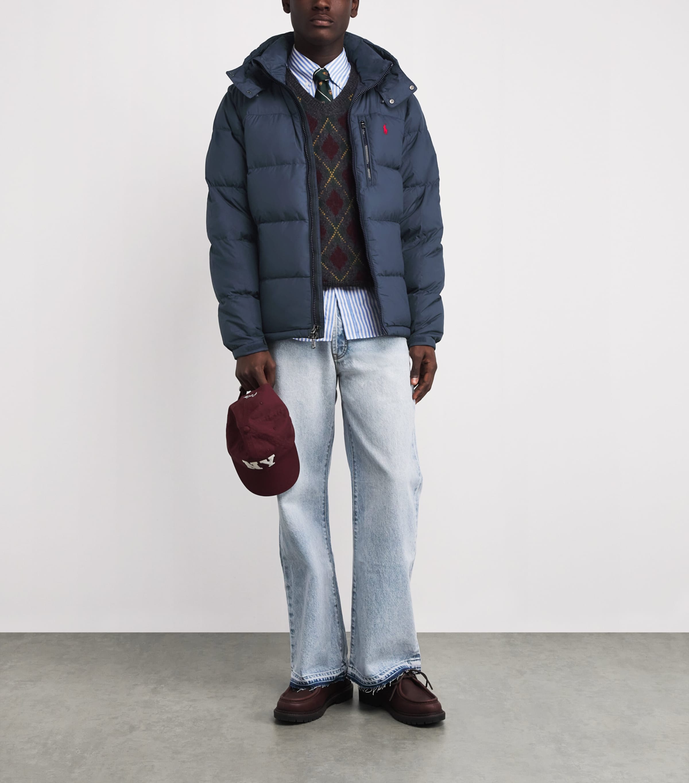 Water-Resistant Down Gorham Puffer Jacket NAVY Image 2