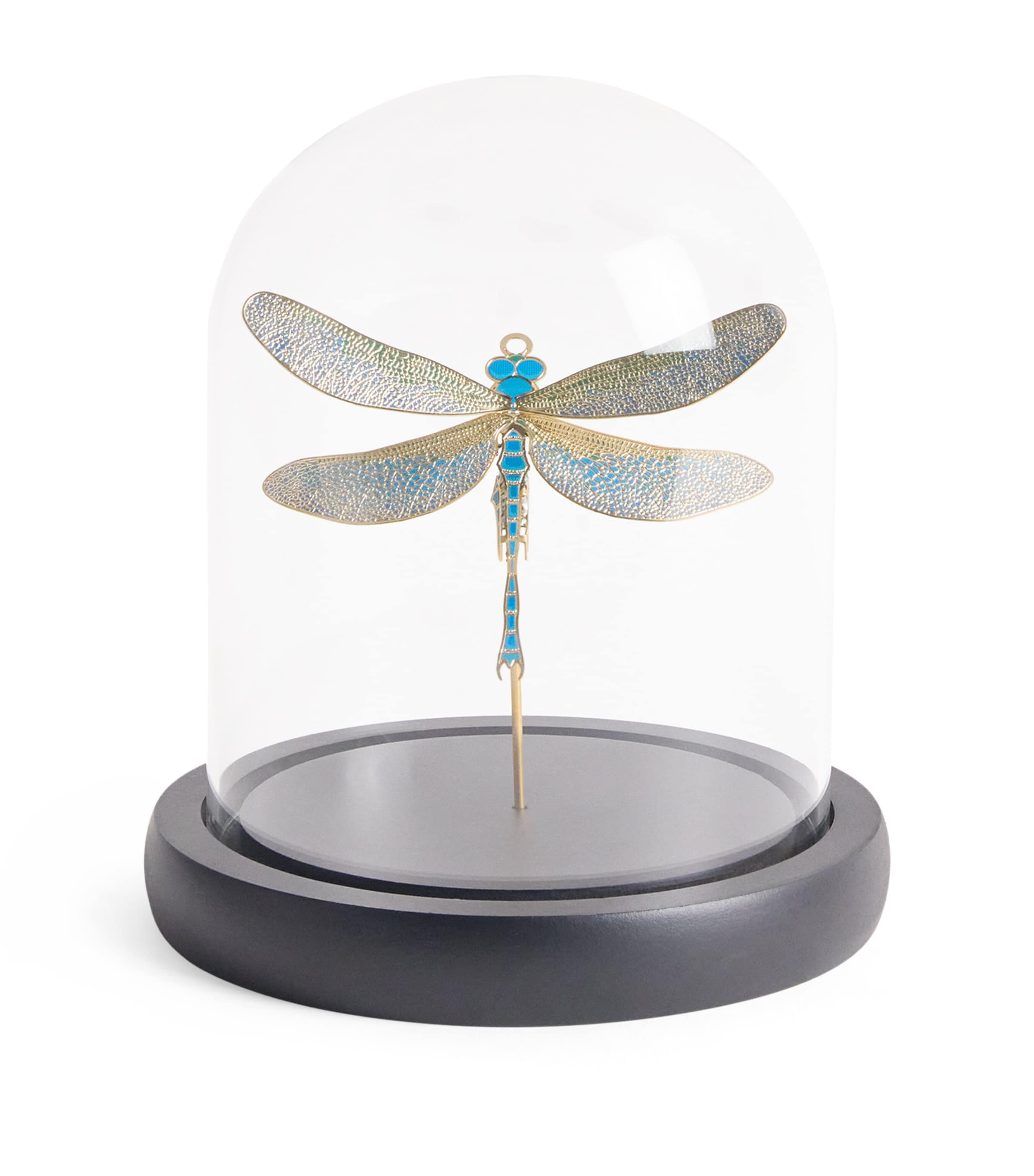The London Christmas Company Small Dragonfly Cloche Ornament In Multi