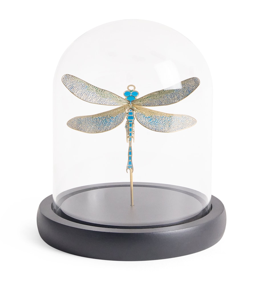 Small Dragonfly Cloche Ornament GOLD Image 1