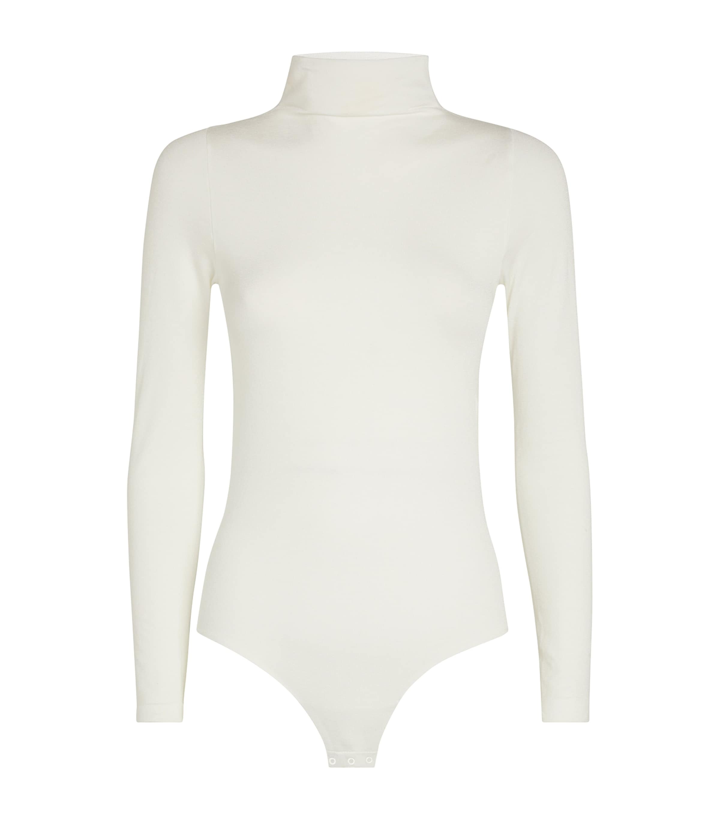 Shop Falke Seamless High-neck Bodysuit In Ivory