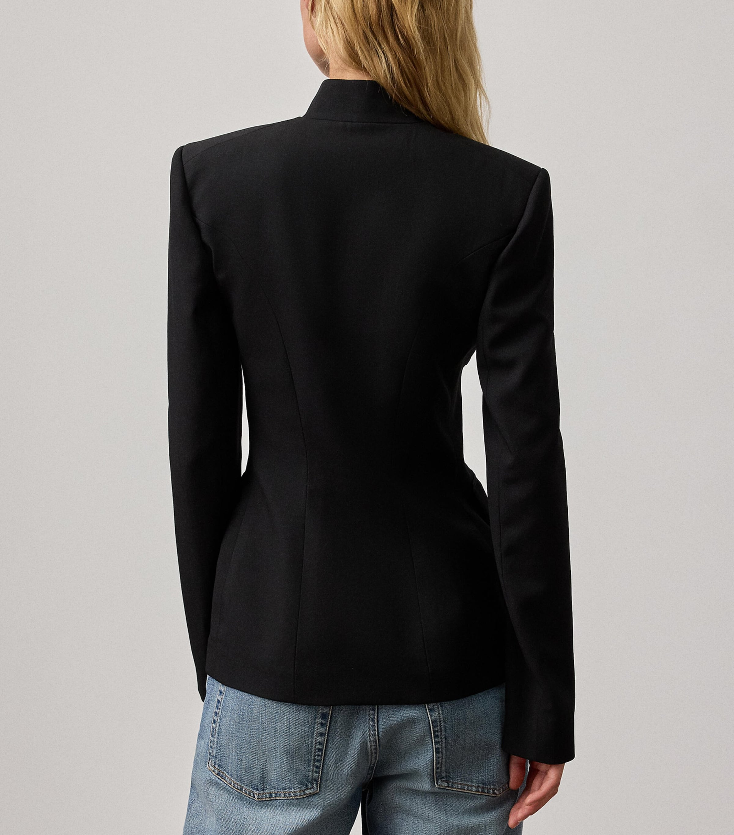 Wool Grain de Poudre Eliza Jacket BLACK Image 3