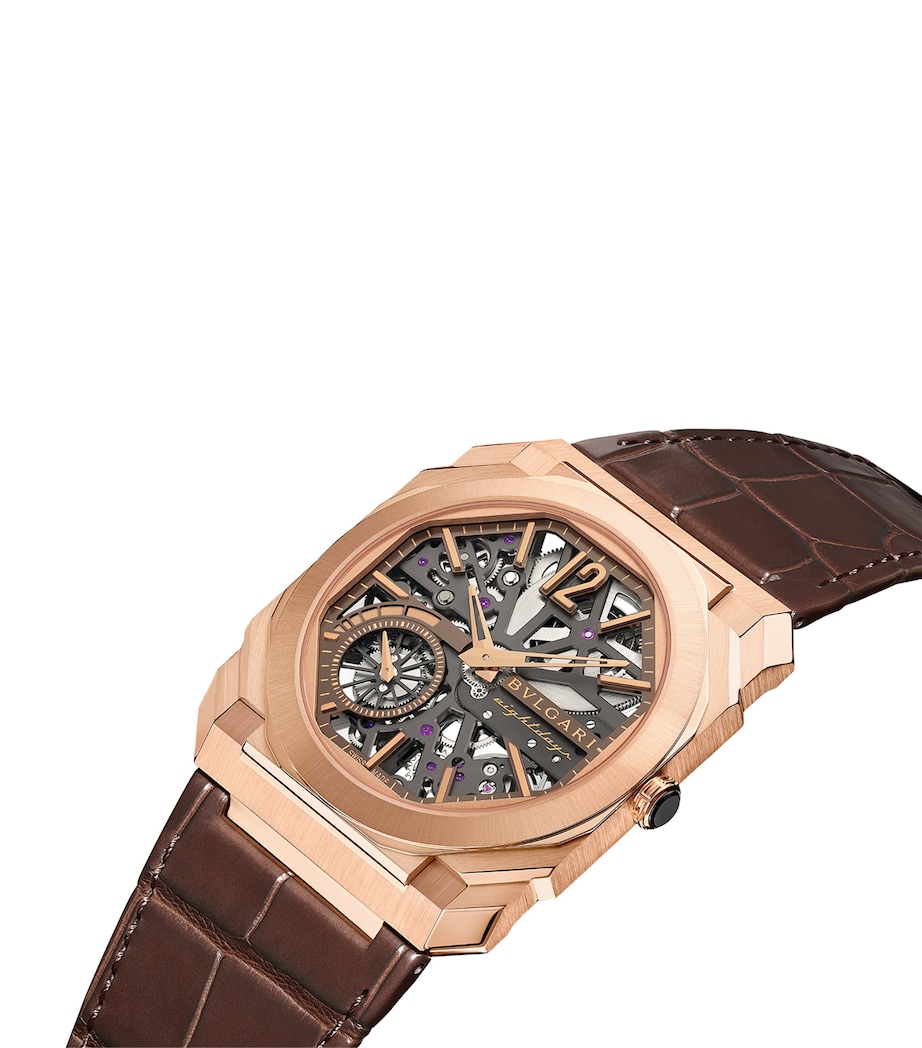 Rose Gold Octo Finissimo Skeleton 8 Days Watch 40mm BLACK Image 6