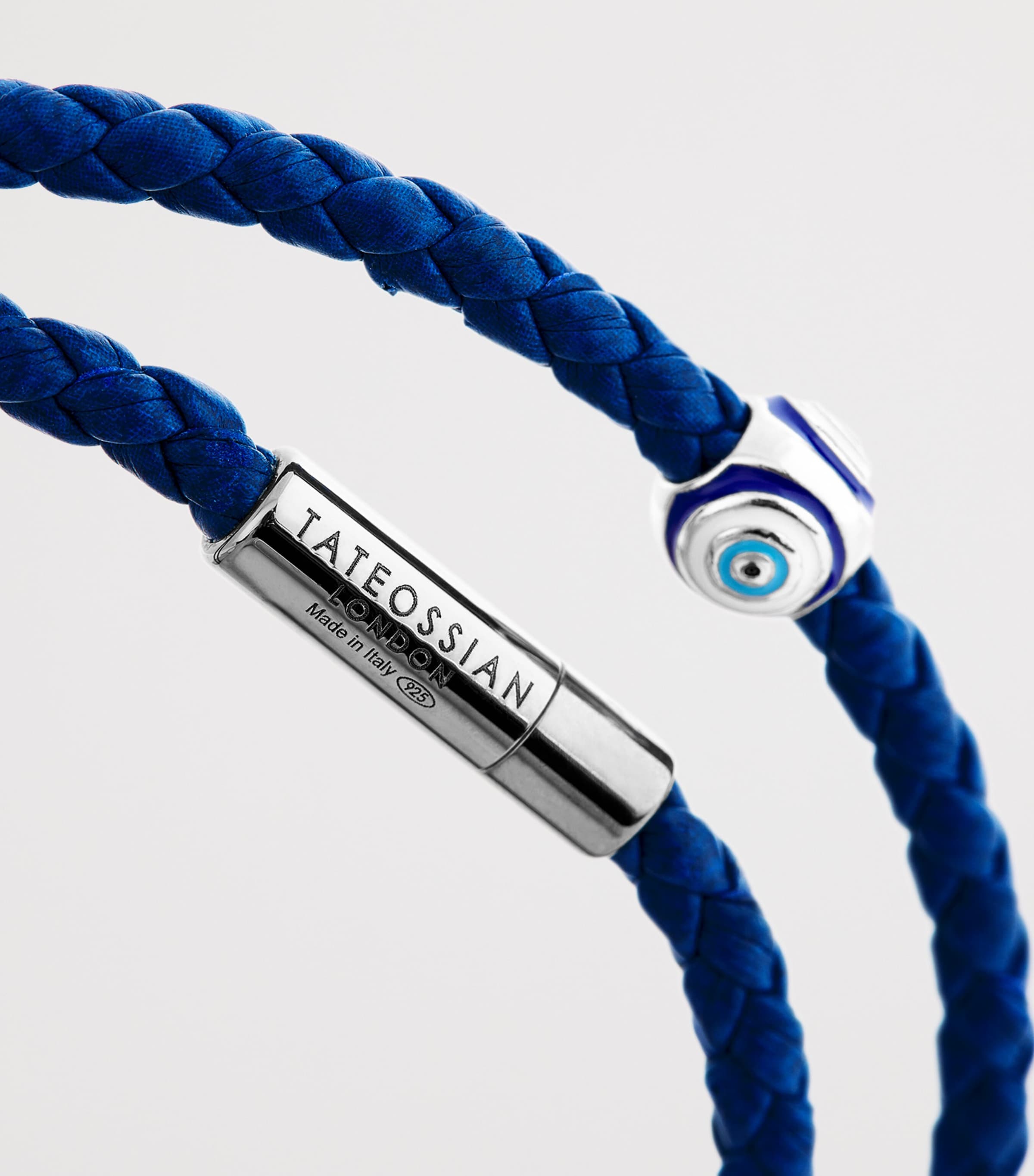 Mini Evil Eye Braided Bracelet BLUE Image 3