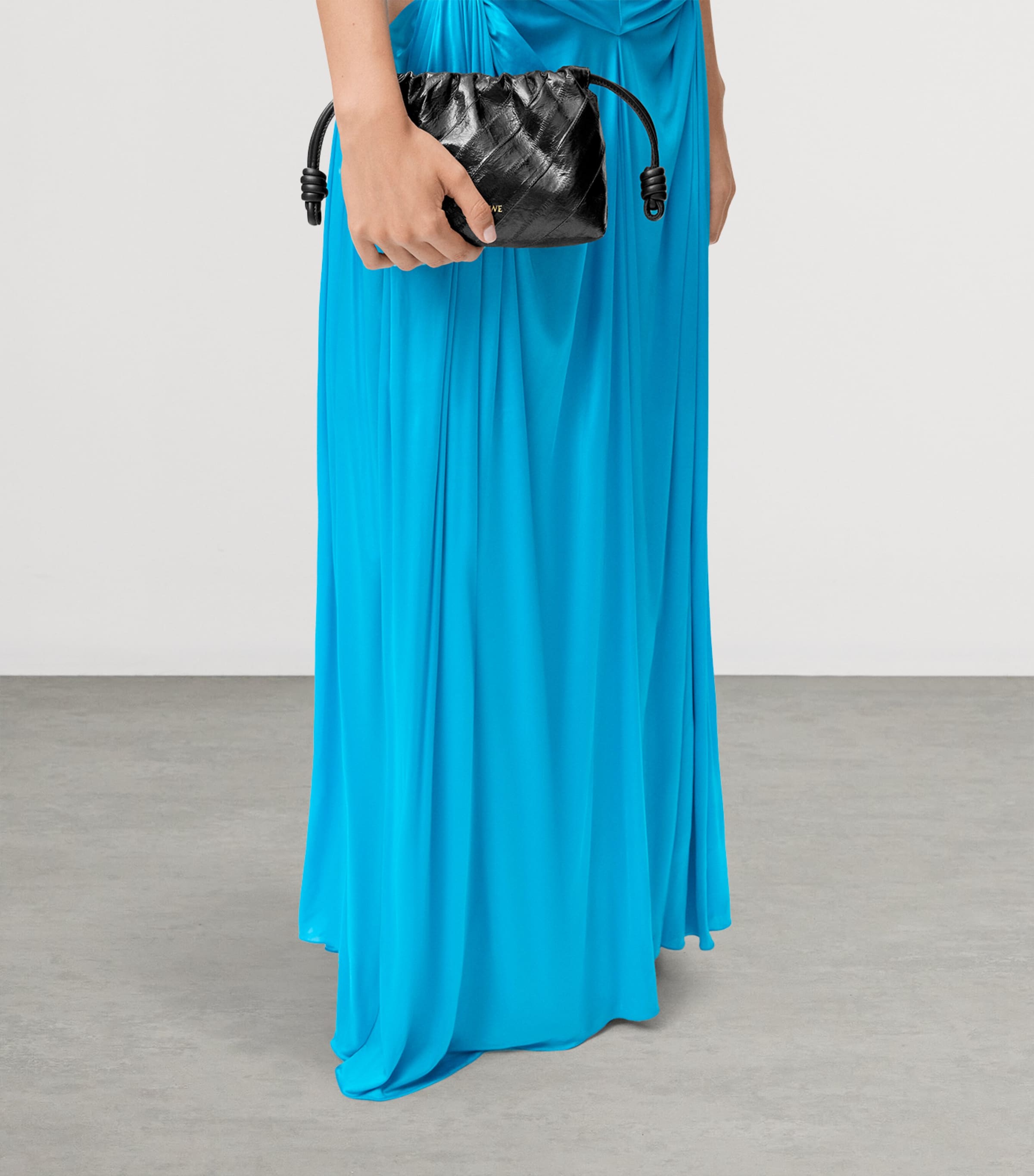 Mini Eel Leather Flamenco Purse BLACK Image 2