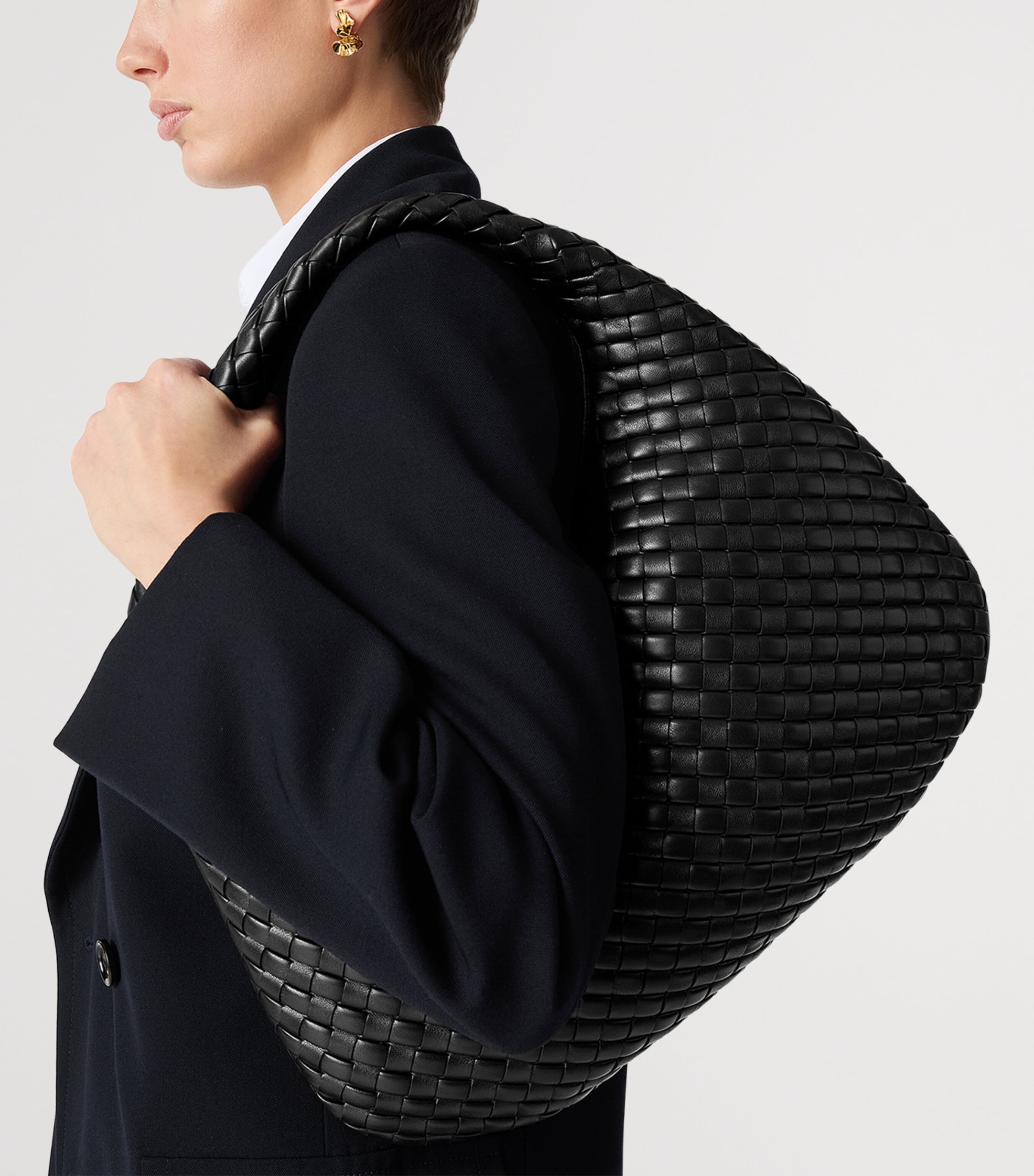 Leather Intrecciato Veneta Shoulder Bag 1019 Image 5