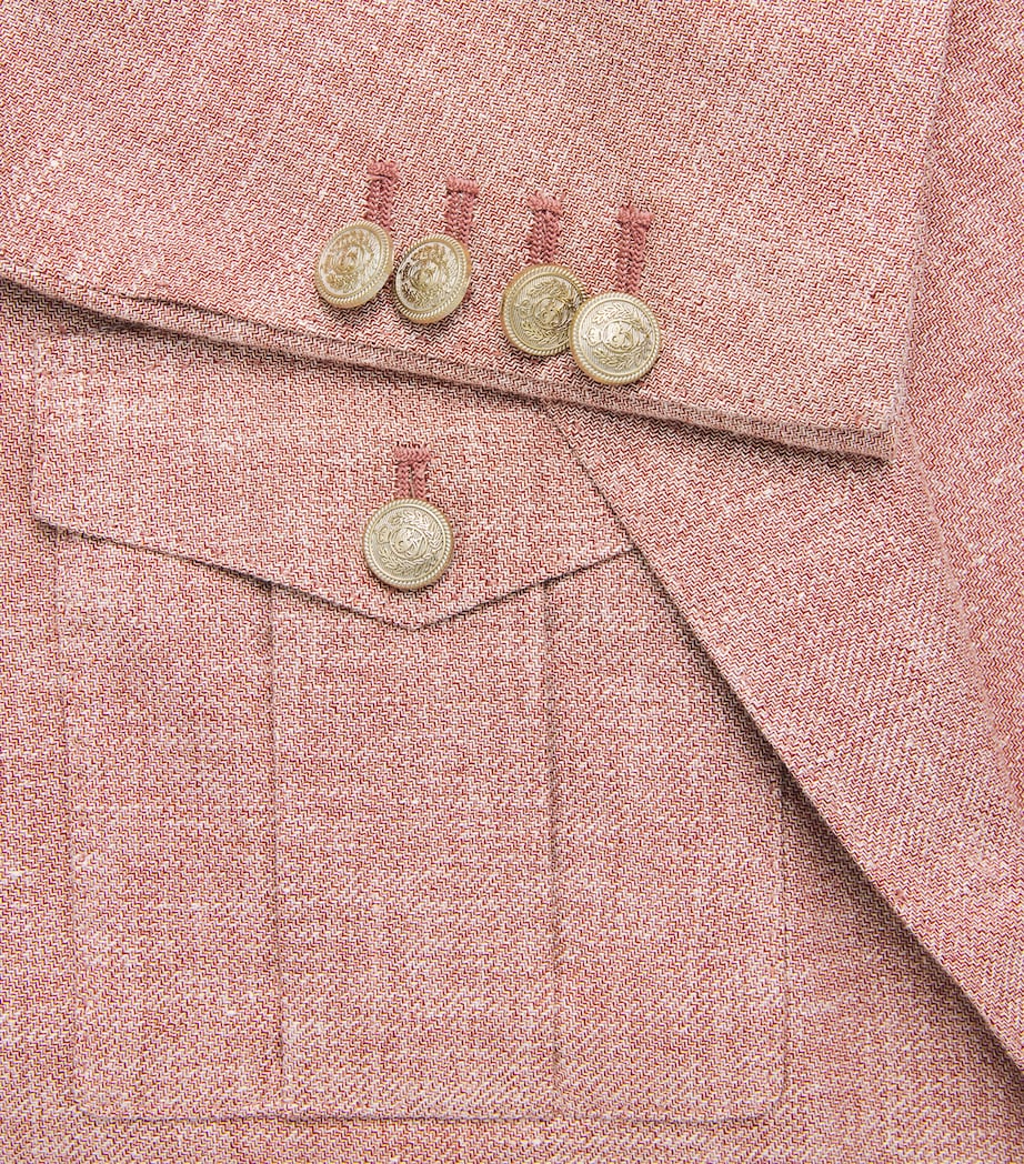 Eleventy Mens Linen-Cashmere-Silk Sahara Jacket Sale Himalaya Image 6