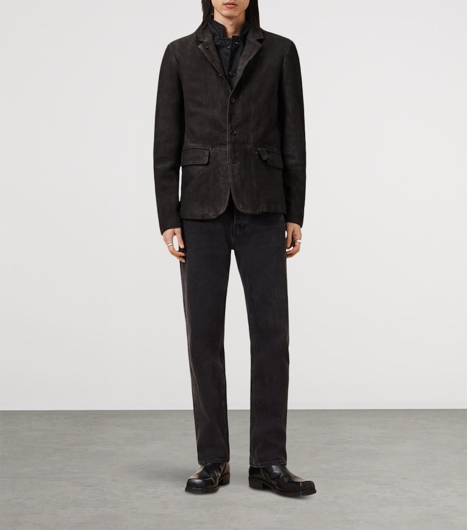 Leather Survey Blazer ANTHRACITE GREY Image 2