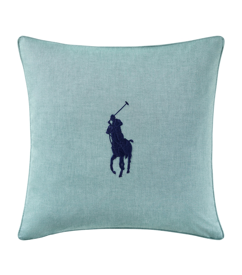 Oxford Polo Pony Cushion Cover (50cm x 50cm) EVERGREEN Image 1