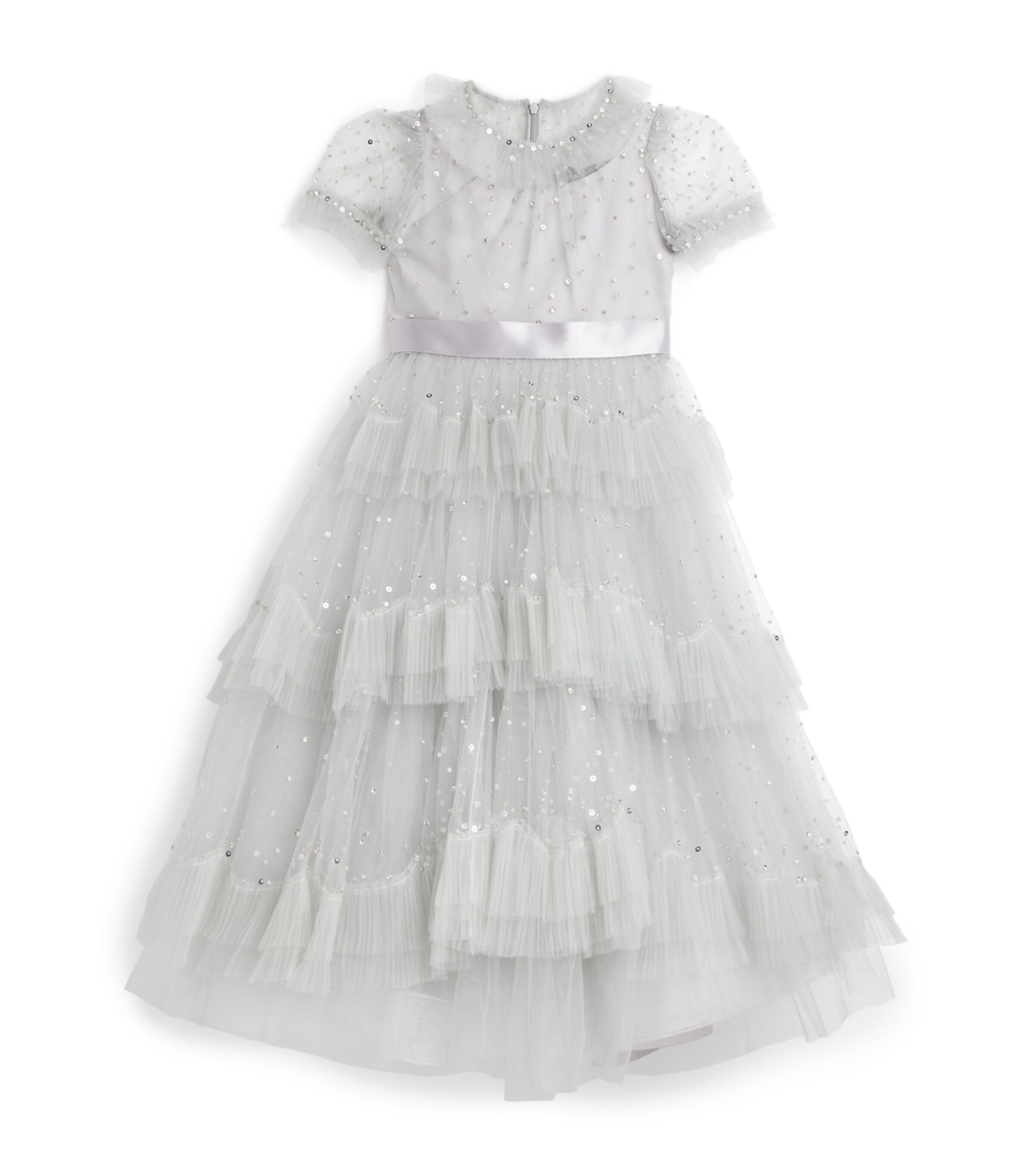 Jenny Packham Kids Tulle Teardrop Dress (6-12 Years) | Wedding | Flower Girl | Girls Clothing | Dresses | Designers | Jenny Packham