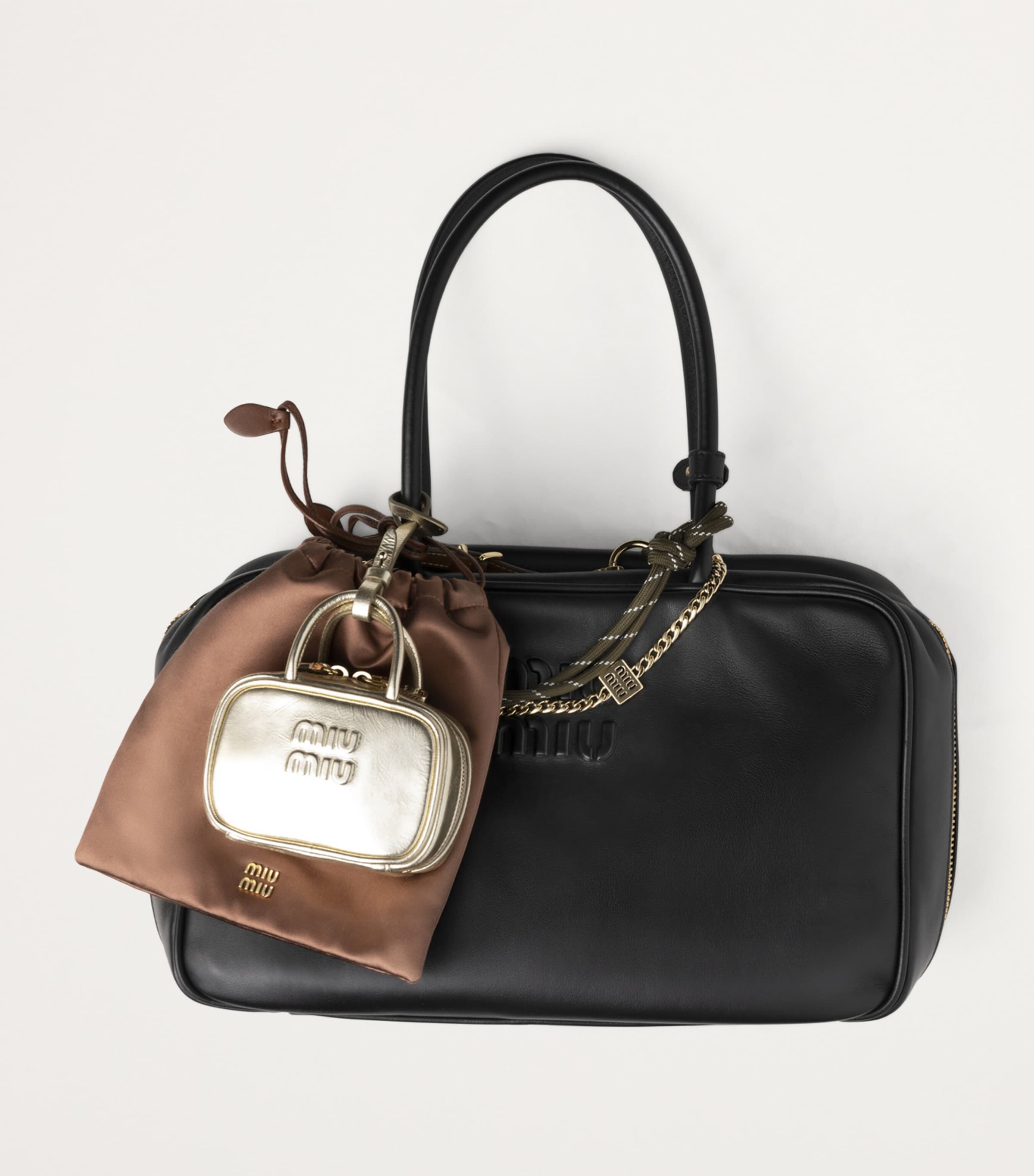Miu Miu Laminated Leather Beau Micro Bag Image 2