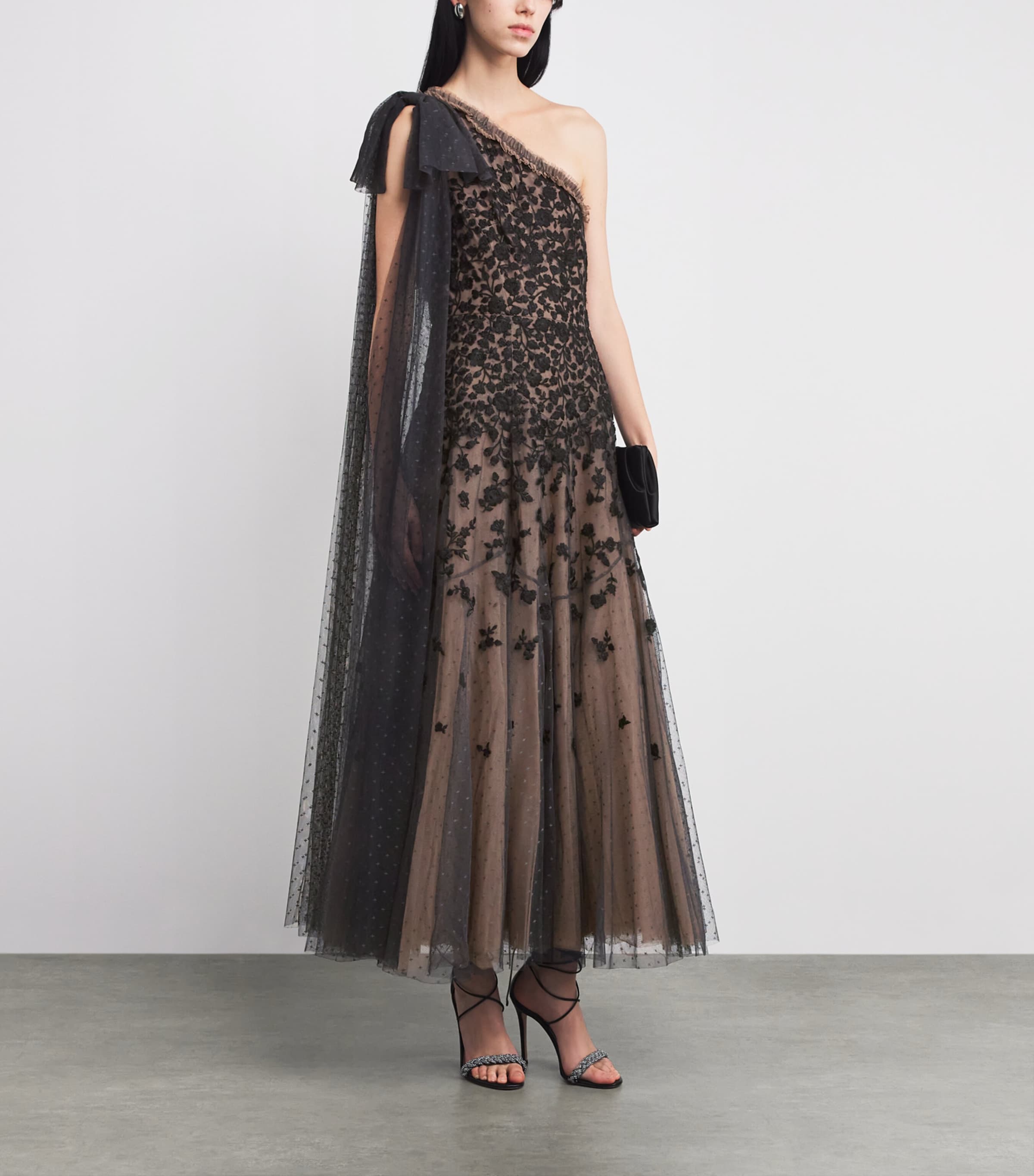 One-Shoulder Sylvia Rose Maxi Dress 77966688 GR/WRM TPE Image 2