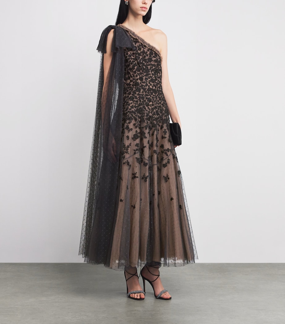 One-Shoulder Sylvia Rose Maxi Dress 77966688 GR/WRM TPE Image 2