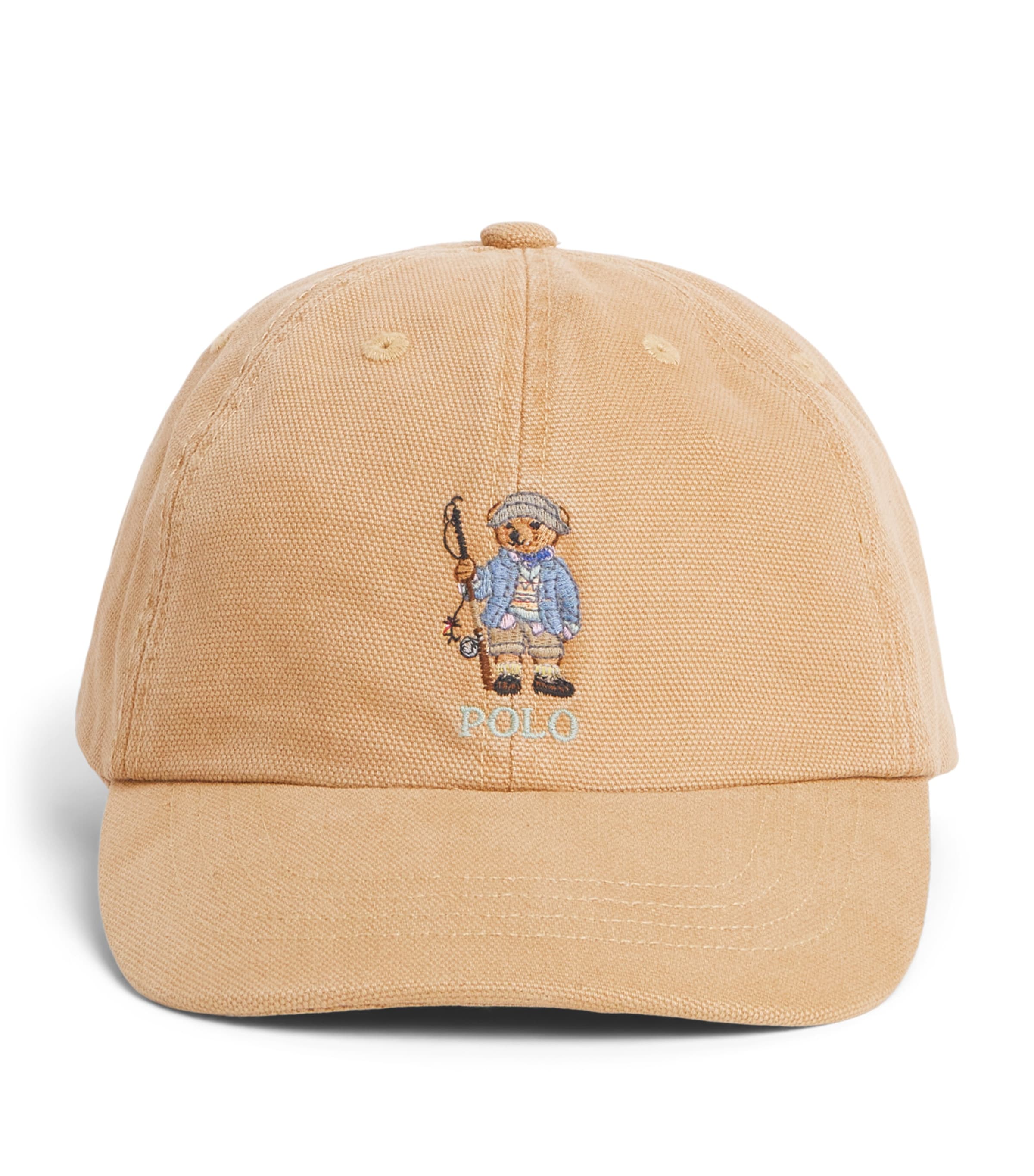 Ralph Lauren Kids Cotton Polo Bear Cap Tan Image 1