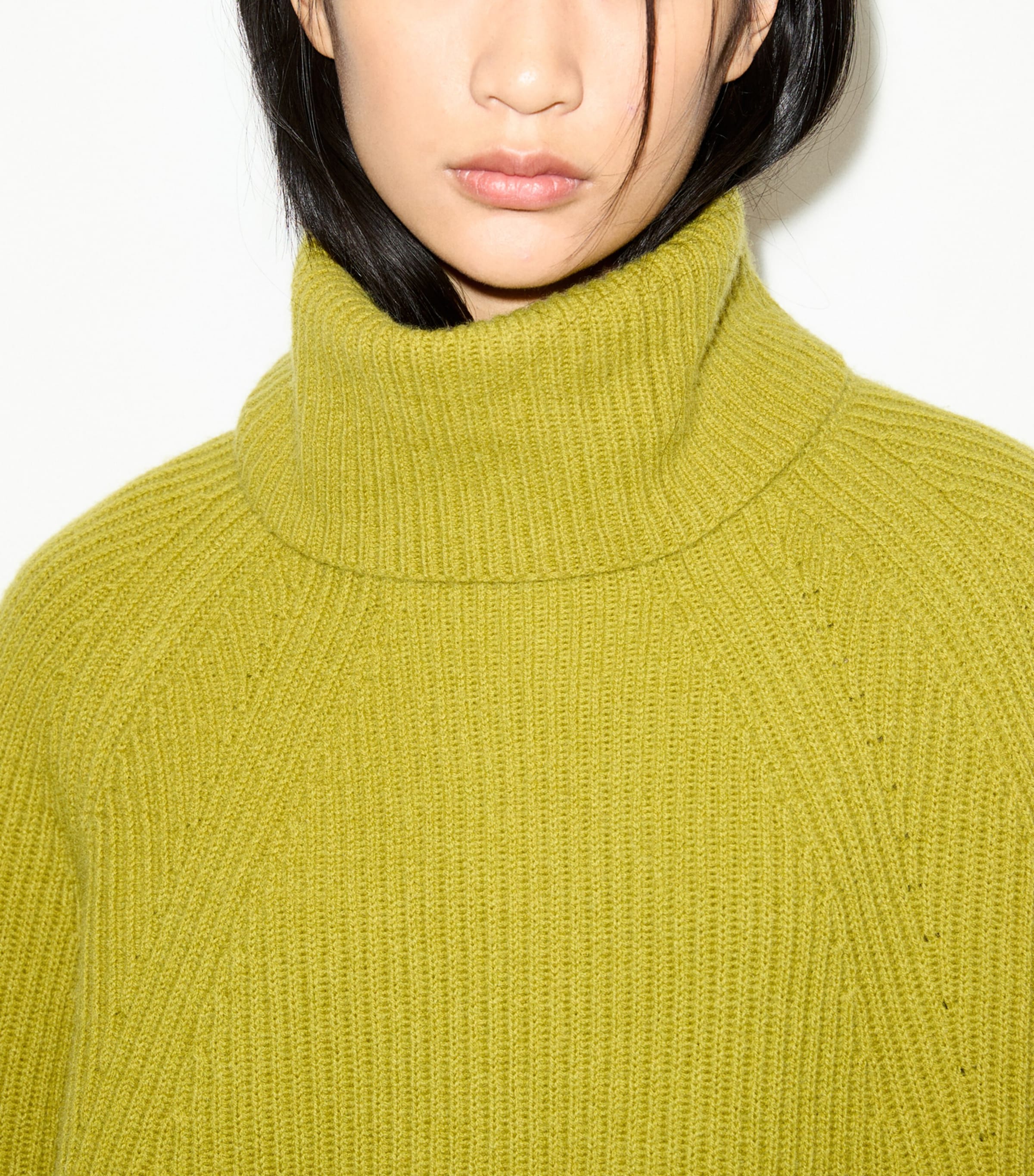 MAX&Co. Womens Wool-Cashmere Rollneck Sweater Green Image 5
