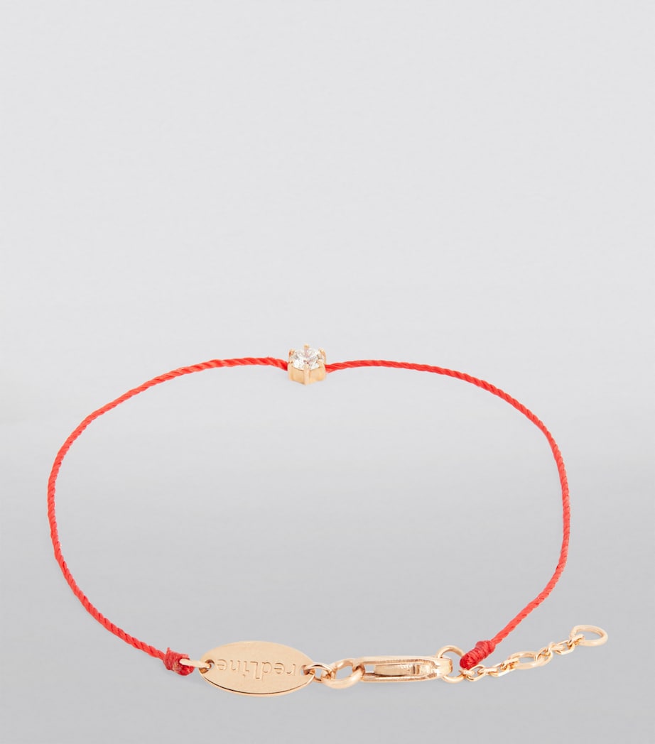 Rose Gold and Diamond Absolu Thread Bracelet RED Image 4