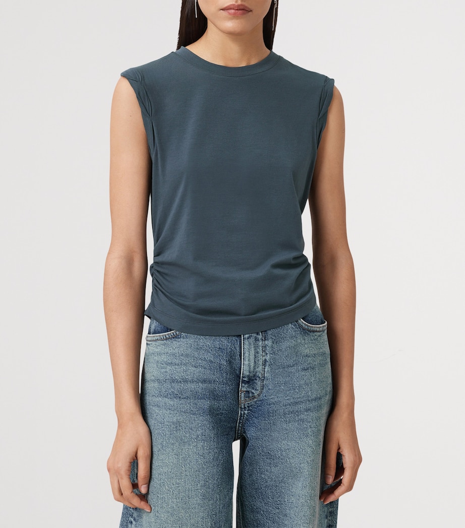 Ruched West Tank Top DARK SLATE BLUE Image 3