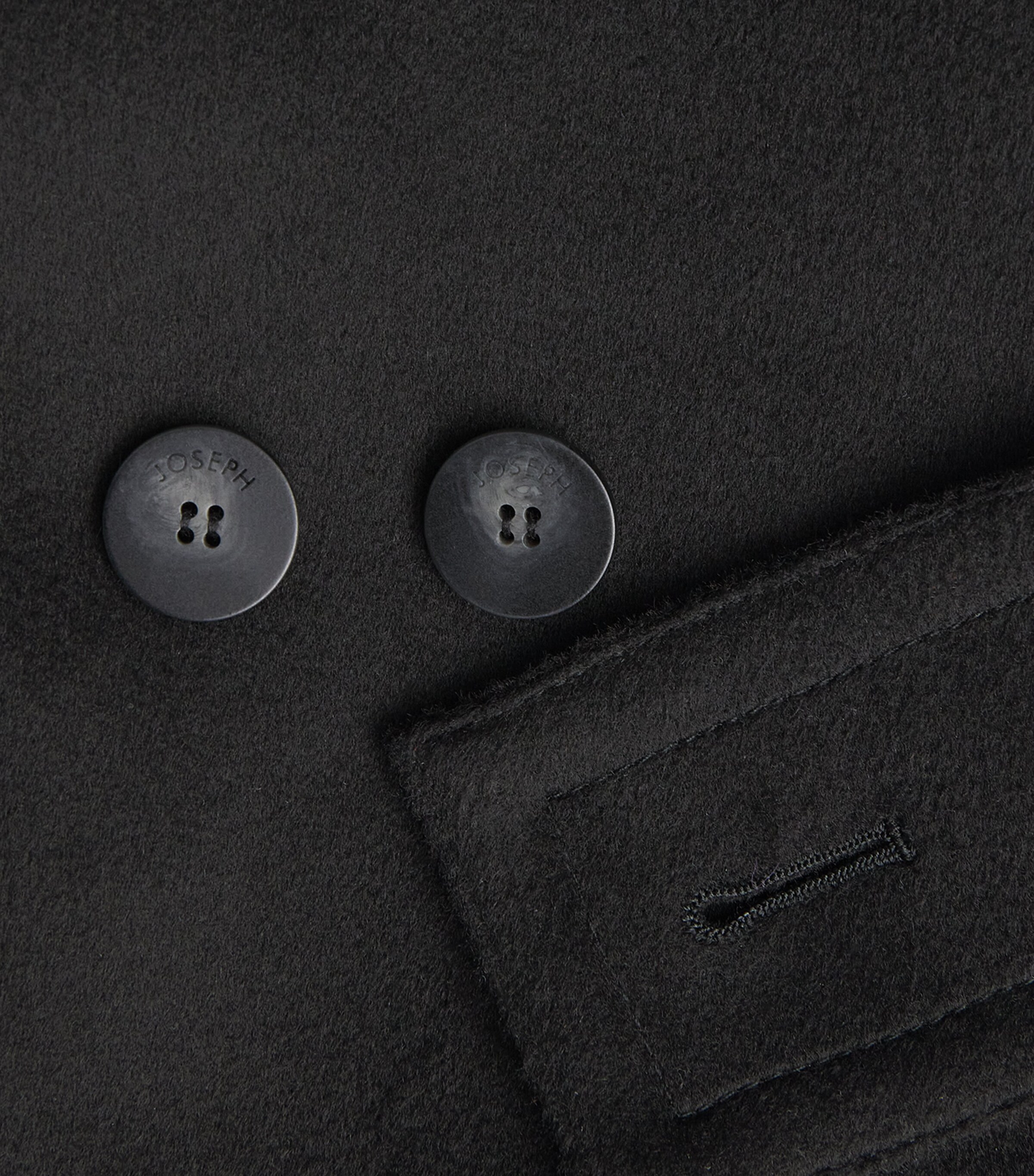 Joseph Womens Wool-Cashmere Weston Pea Coat Black Image 5