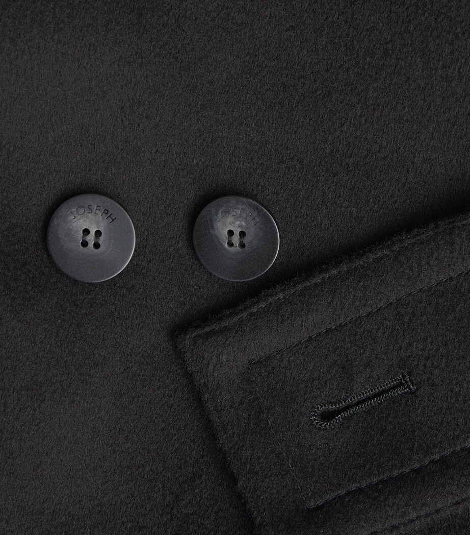Joseph Womens Wool-Cashmere Weston Pea Coat Black Image 5